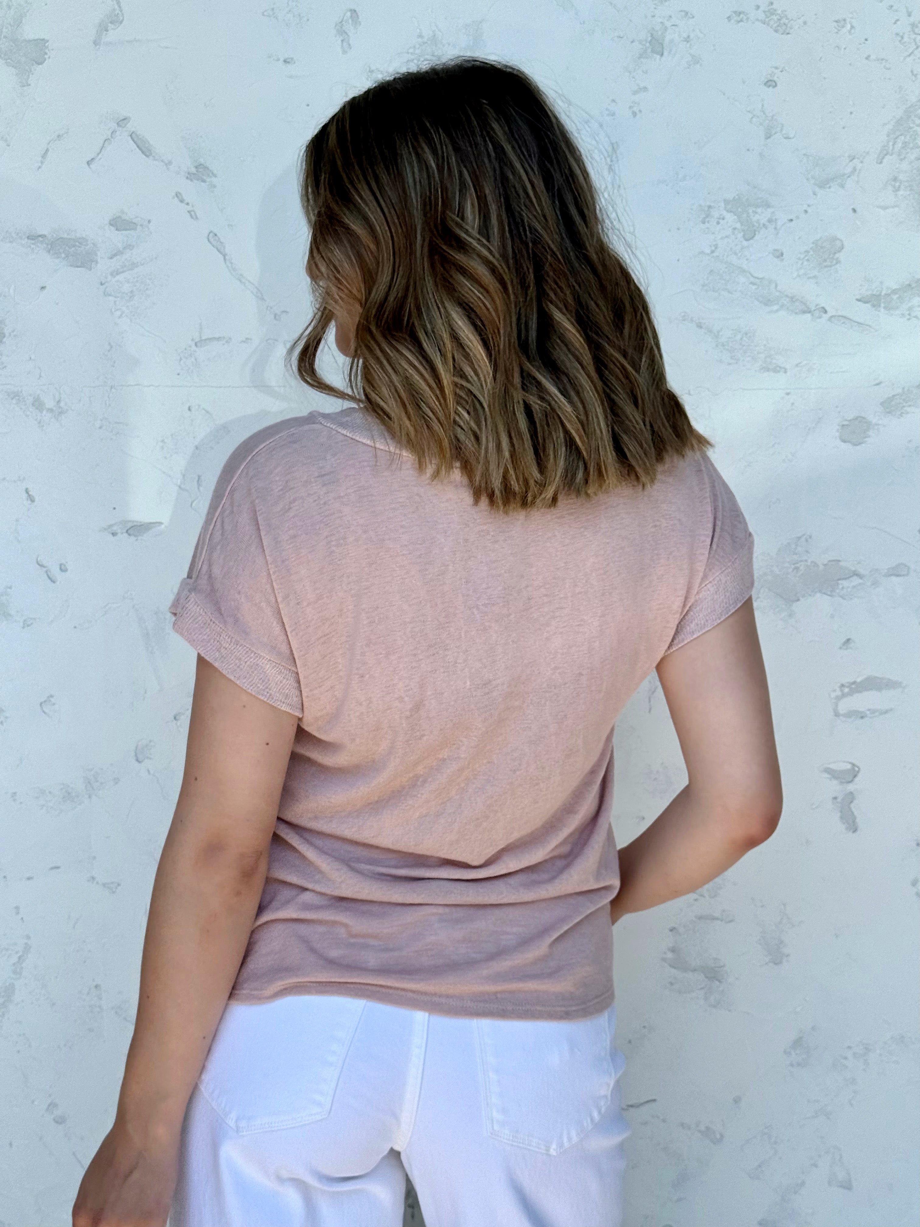 Lennox Tee - DUSTY ROSE - willows clothing S/S SHIRT