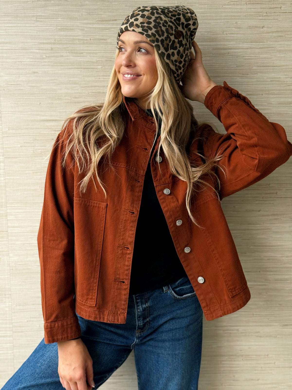 Leopard Print Cuffed Beanie - willows clothing HAT