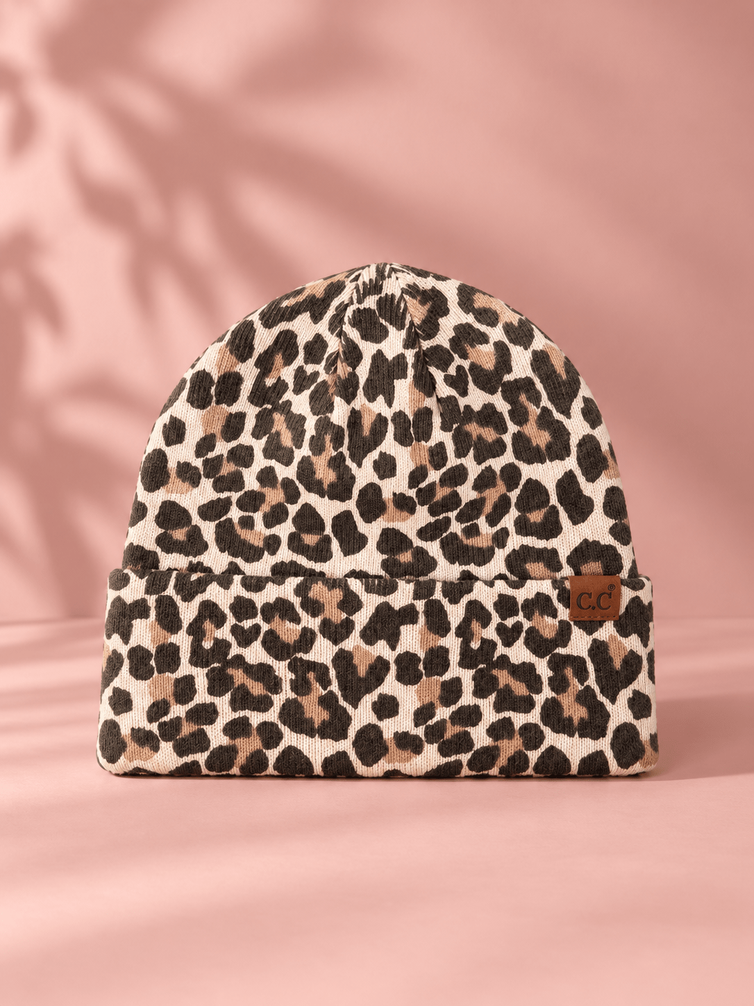 Leopard Print Cuffed Beanie - willows clothing HAT