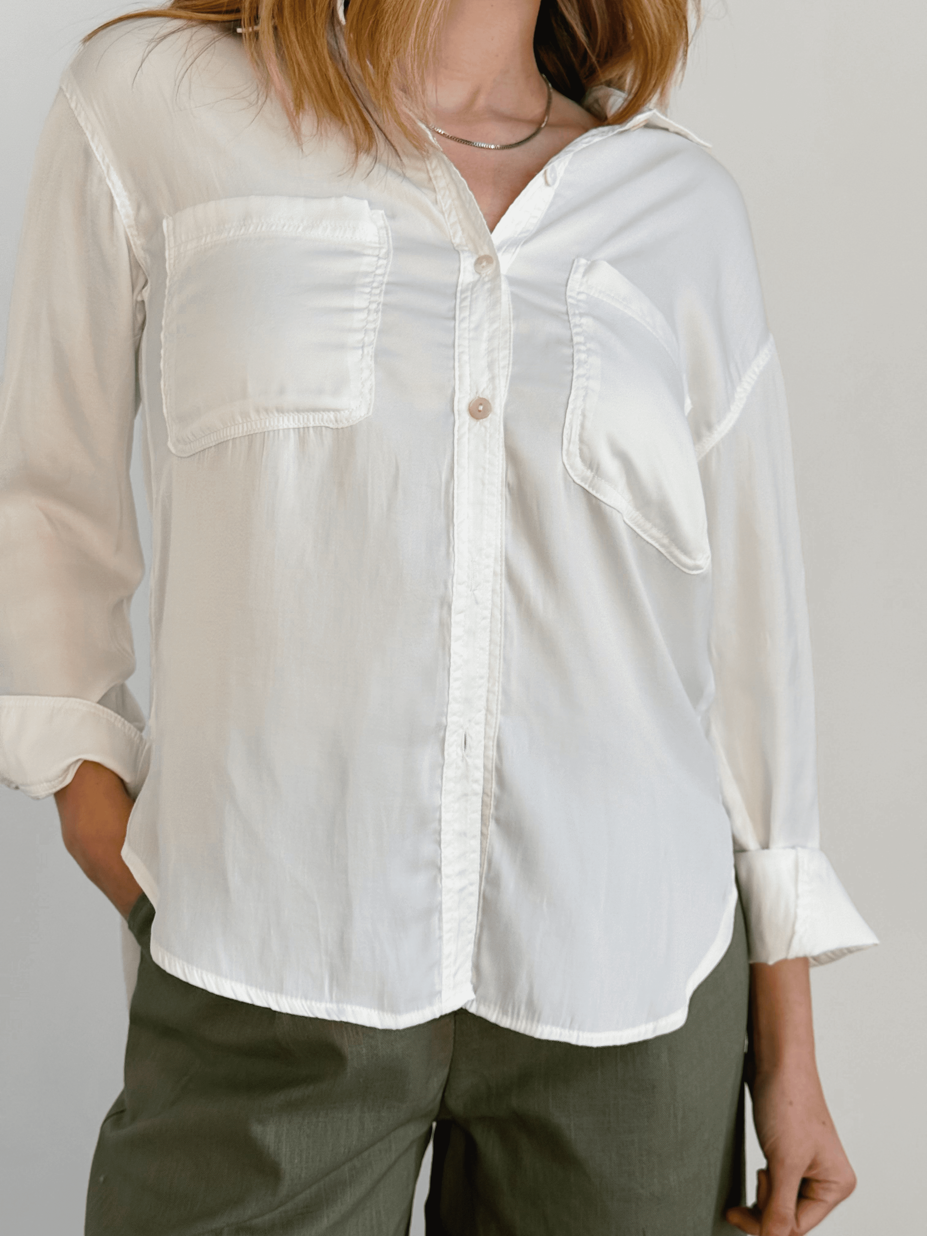 Leslie Blouse - OFF WHITE - willows clothing L/S SHIRT