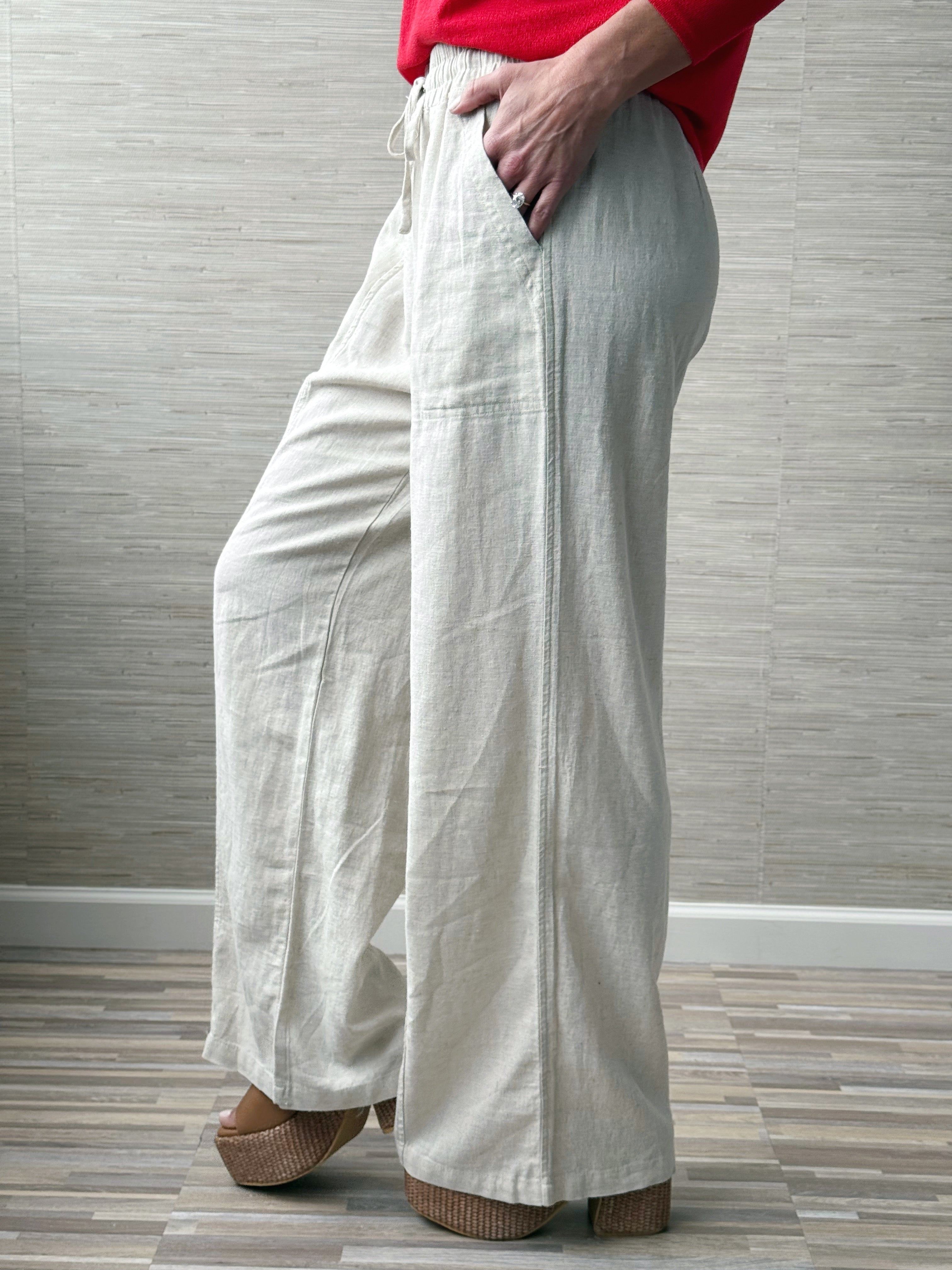 Lillian Pants - OATMEAL - willows clothing PANTS