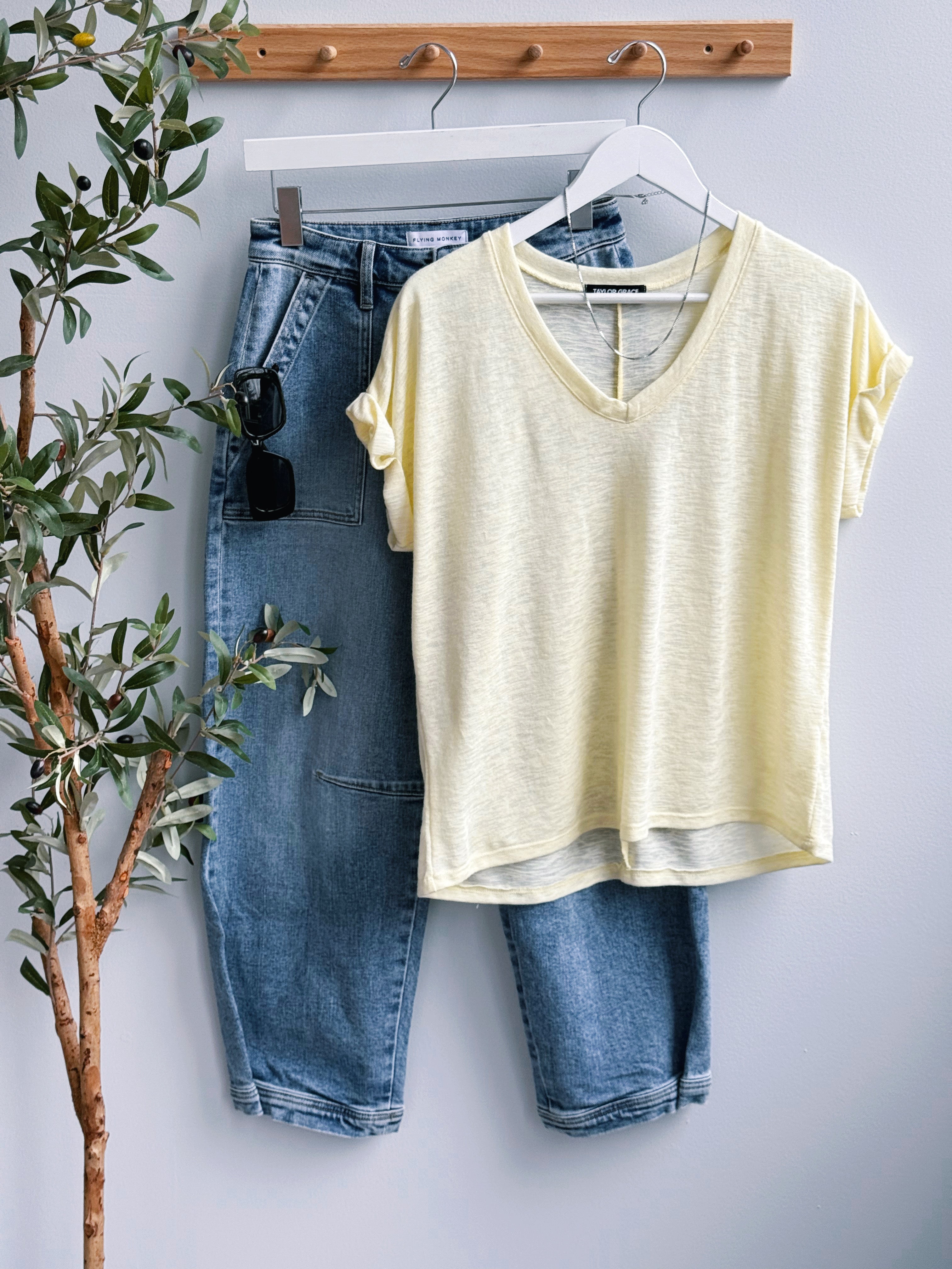 Lillie Tee - BANANA - willows clothing S/S SHIRT