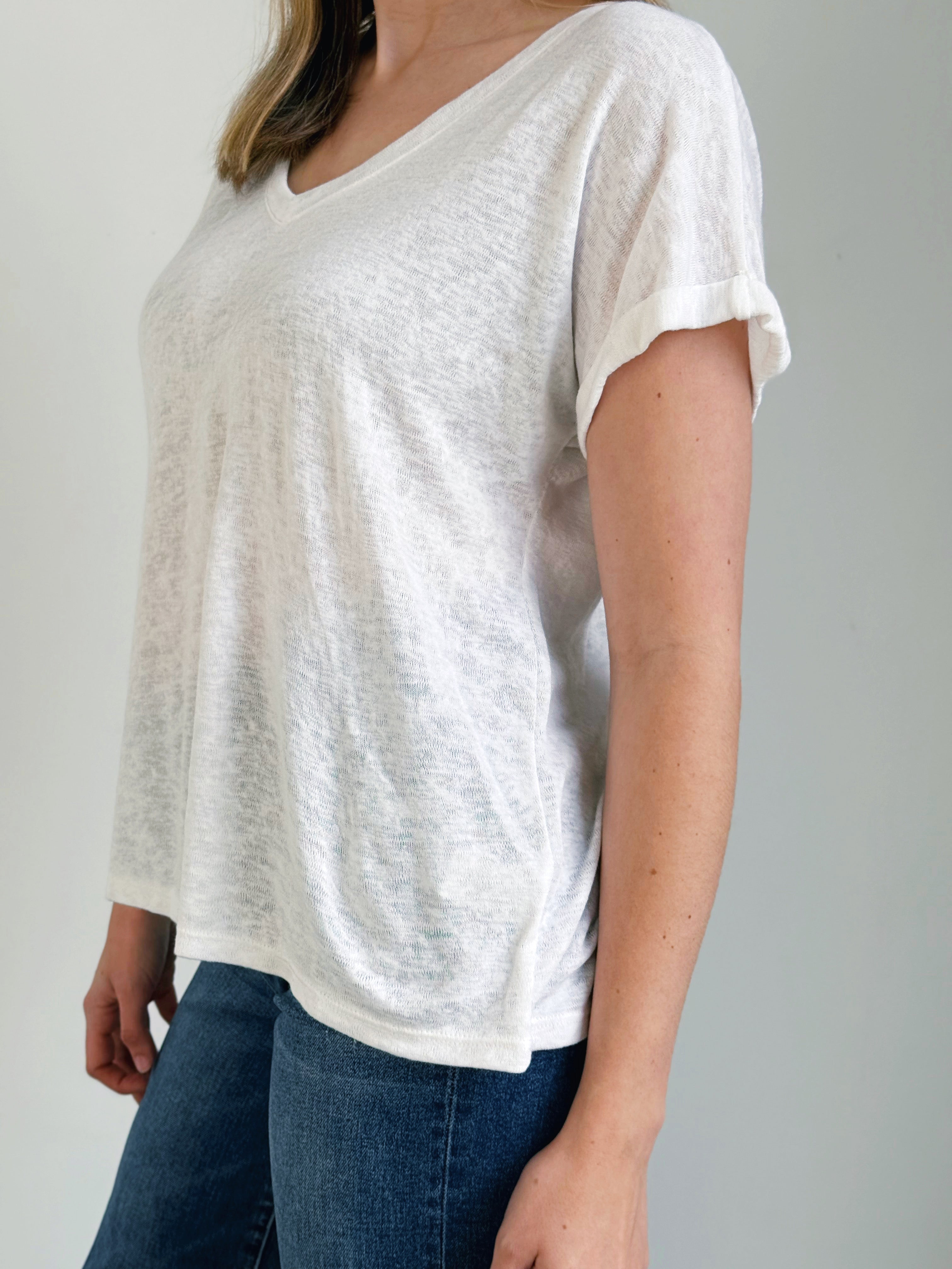 Lillie Tee - IVORY - willows clothing S/S SHIRT