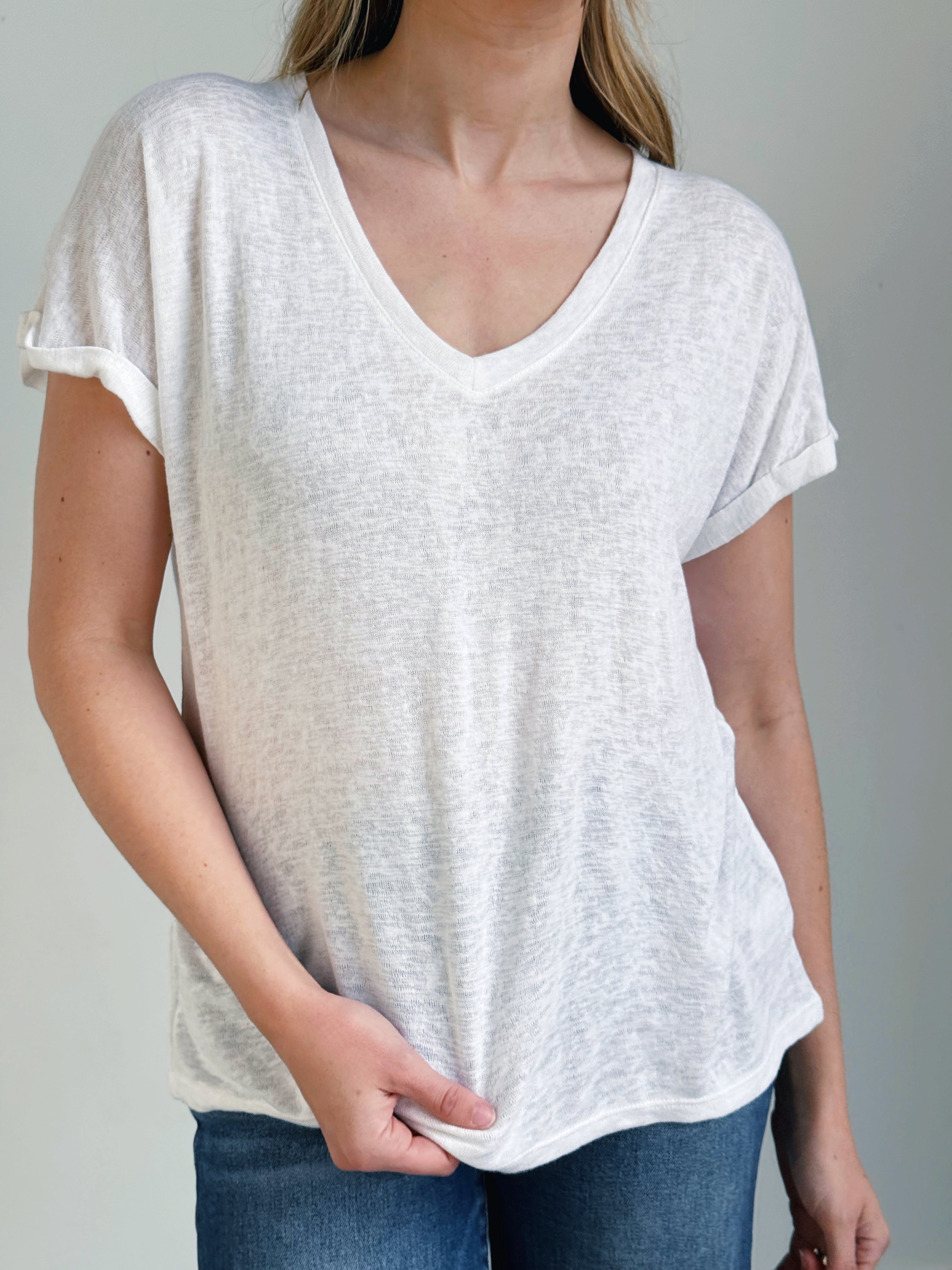 Lillie Tee - IVORY - willows clothing S/S SHIRT