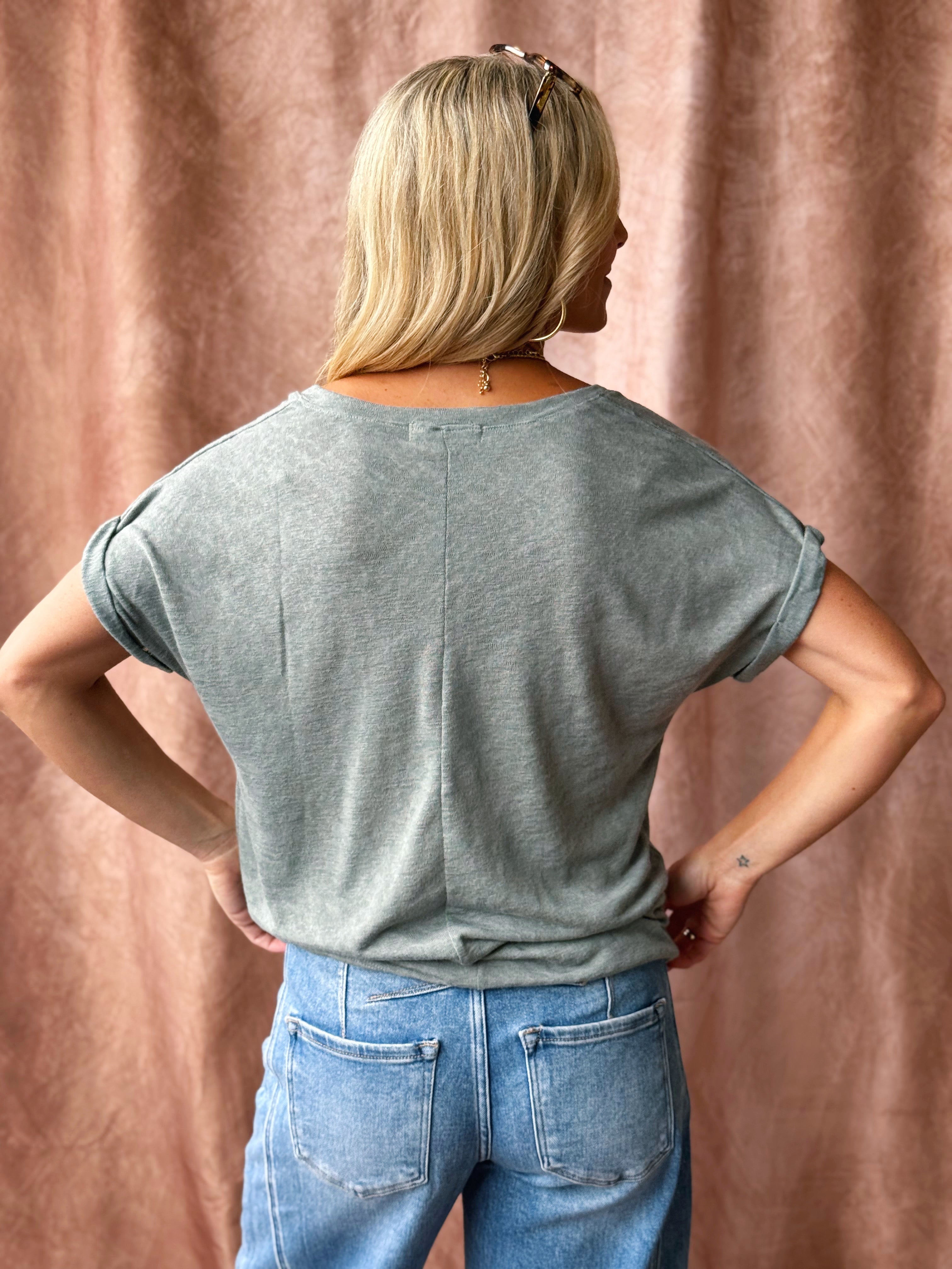 Lillie Tee - SEAGRASS - willows clothing S/S SHIRT