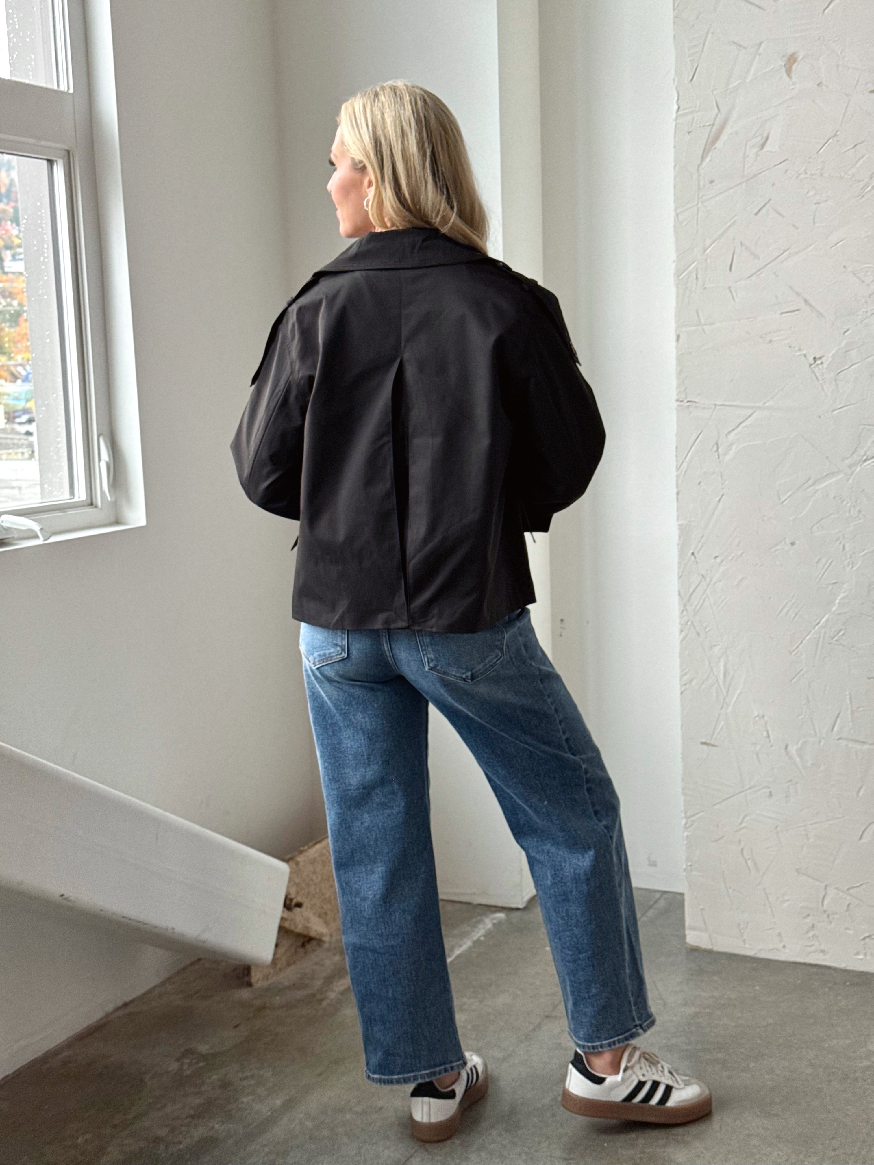 London Coat - BLACK - willows clothing JACKET