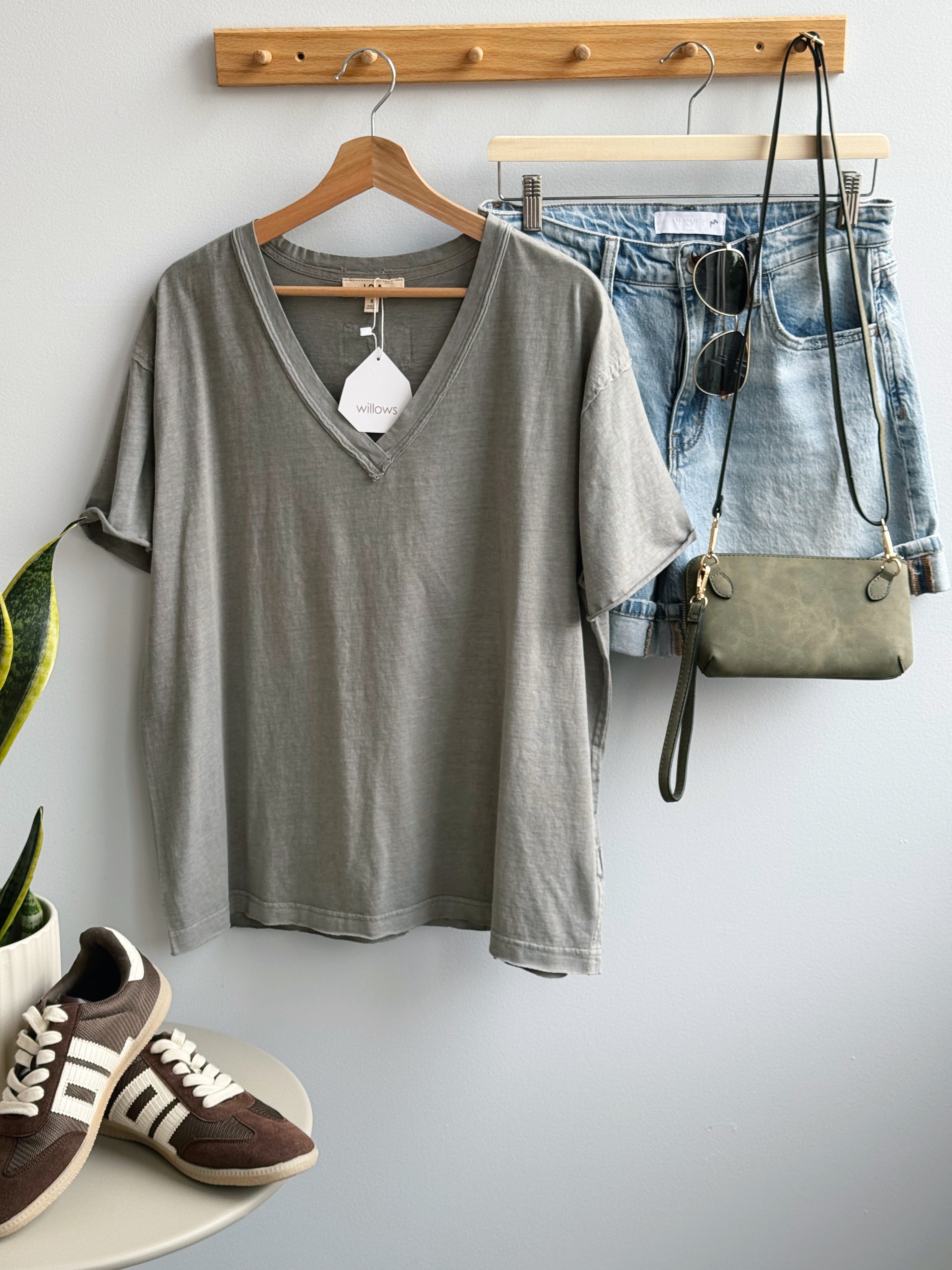Loren Tee - GREY - willows clothing S/S SHIRT