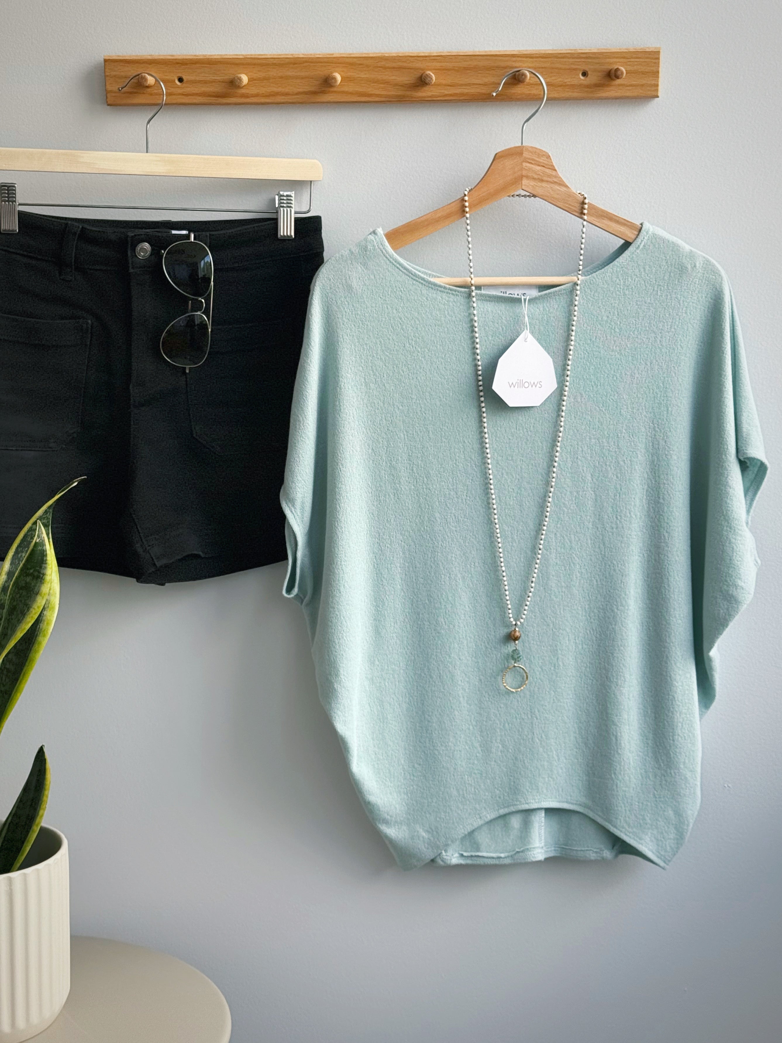 Lori Round Neck Tee - MINT - willows clothing S/S SHIRT