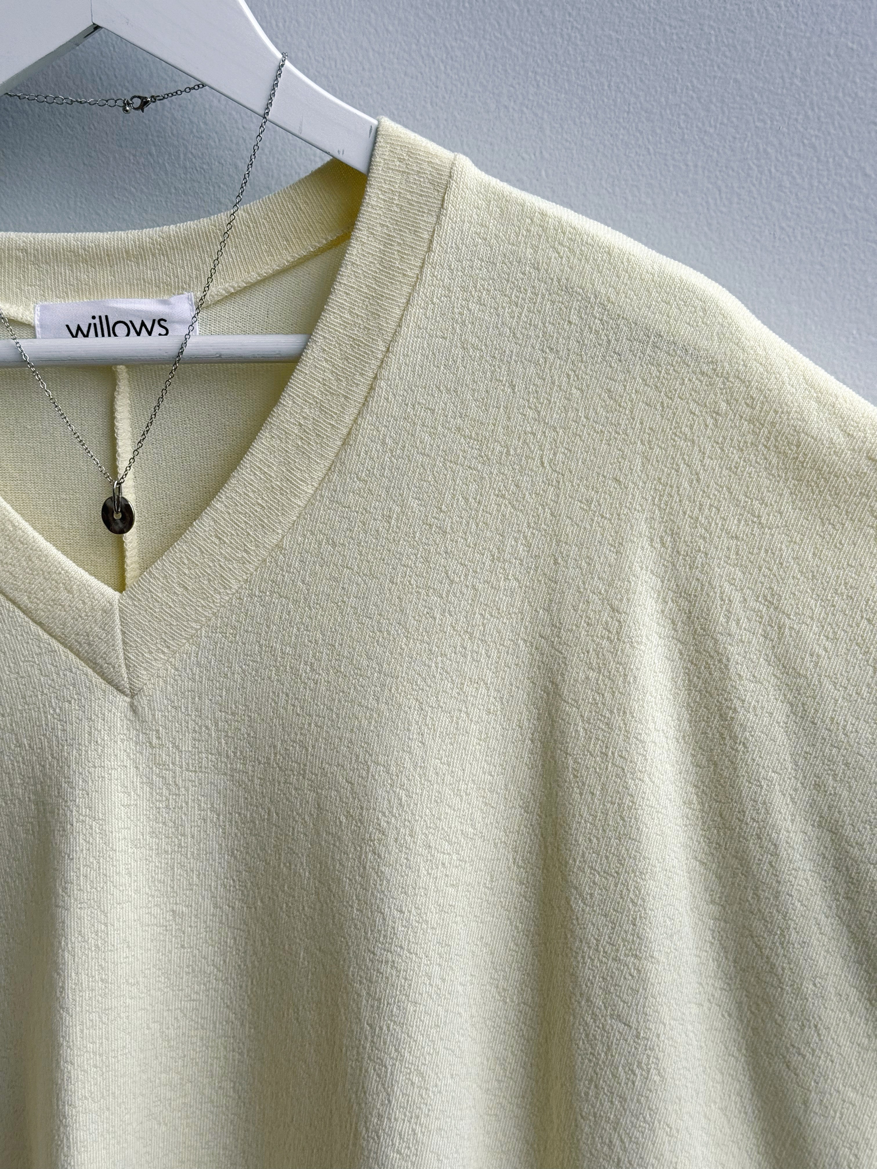 Lori V - Neck Tee - LEMON - willows clothing S/S SHIRT