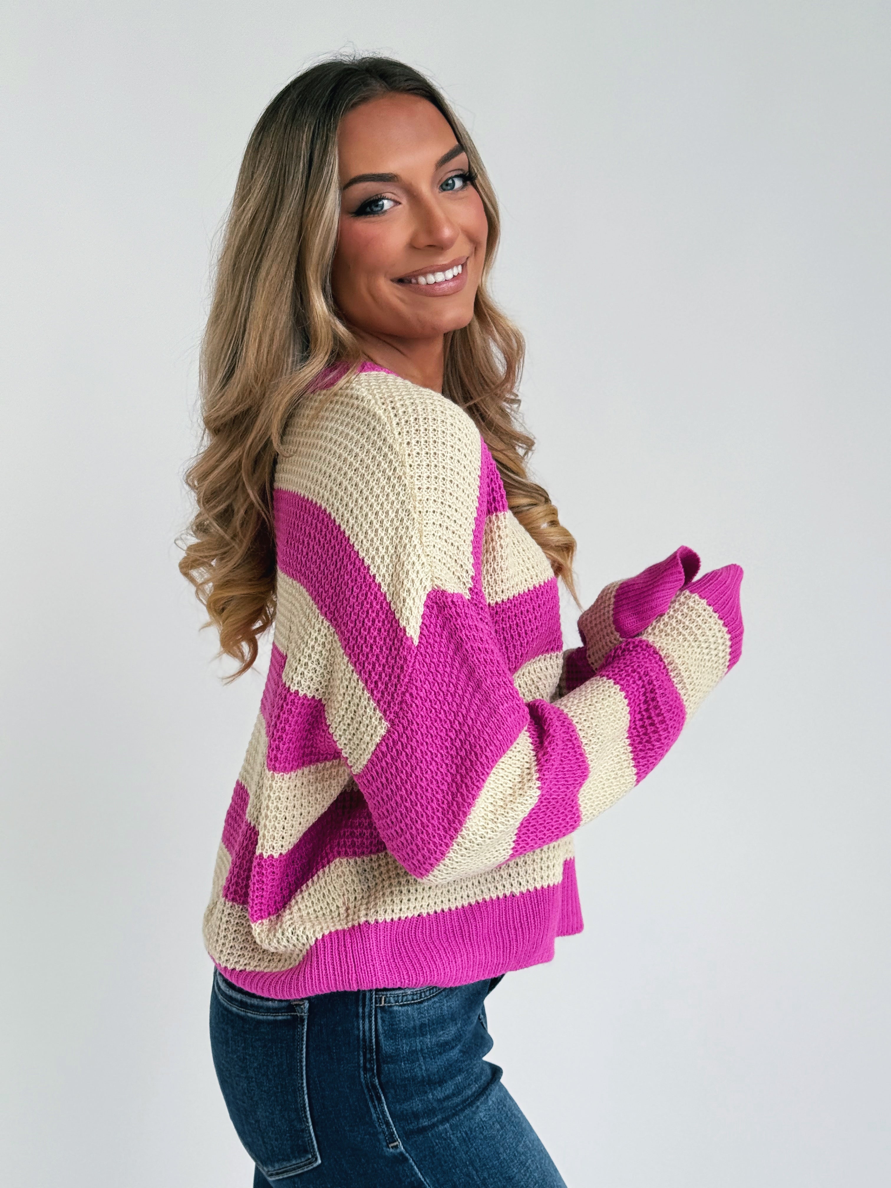 Love Bug Sweater - FUCHSIA - willows clothing SWEATER