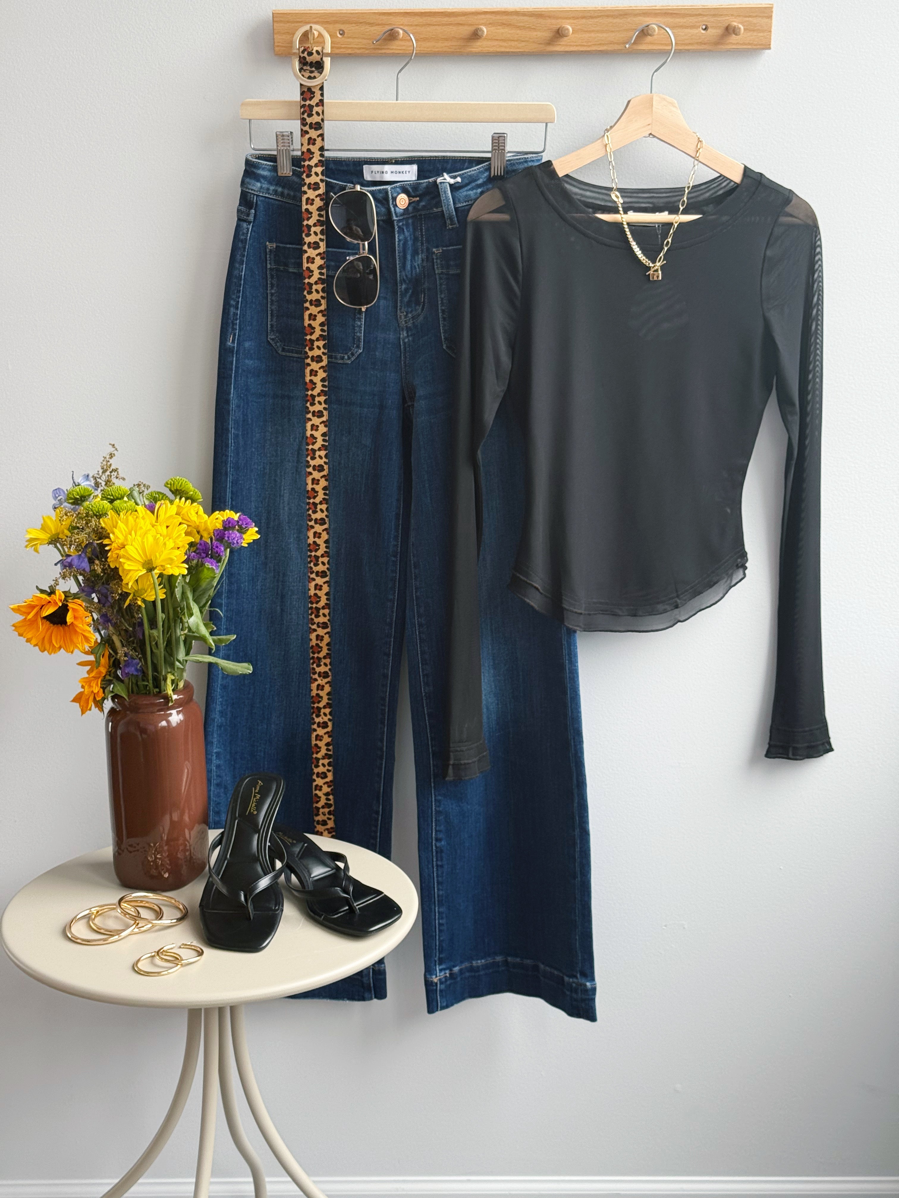Loved You First Top - BLACK - willows clothing L/S SHIRT