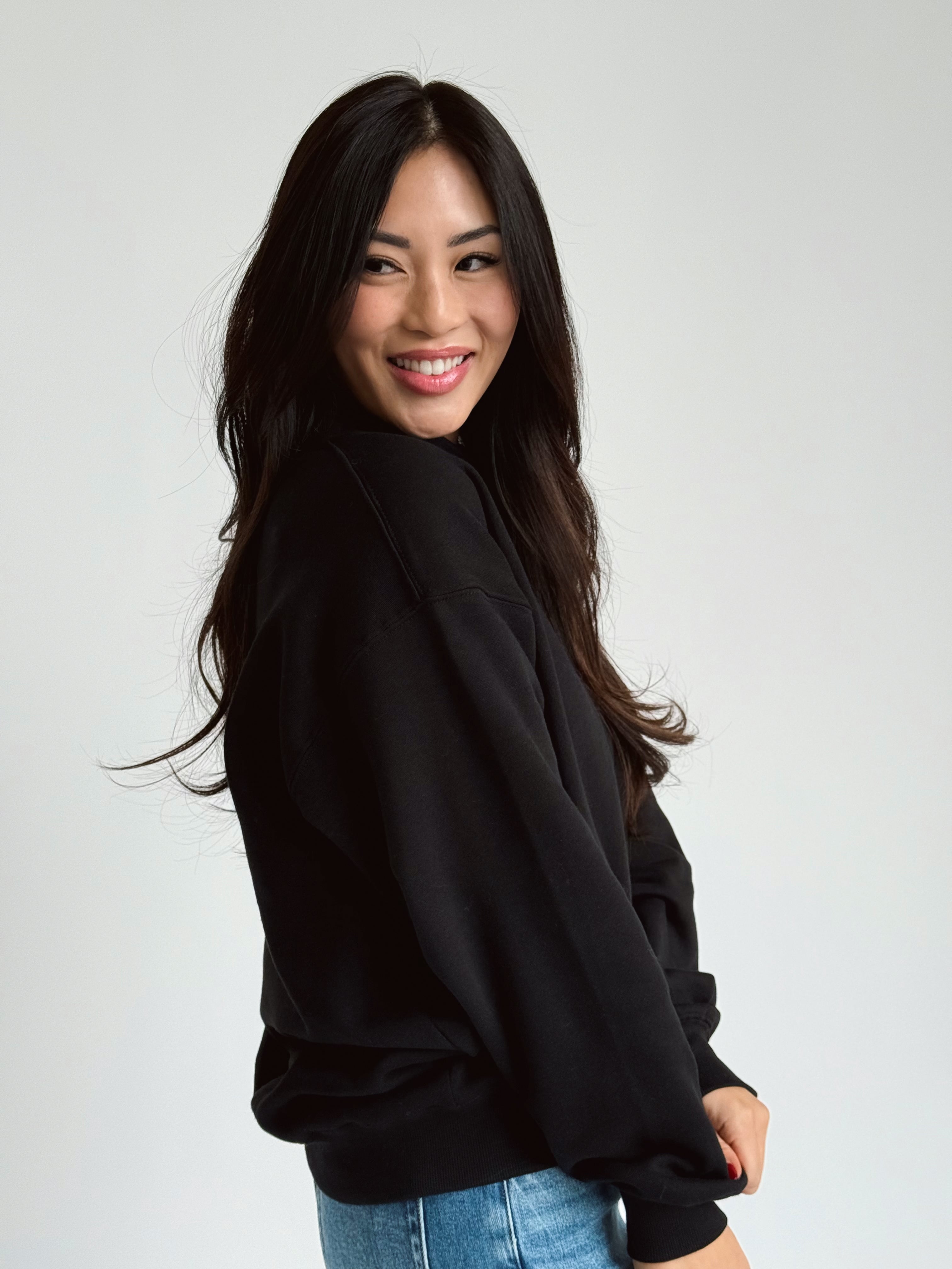 Lucas Sweatshirt - BLACK - willows clothing SWEATSHIRT