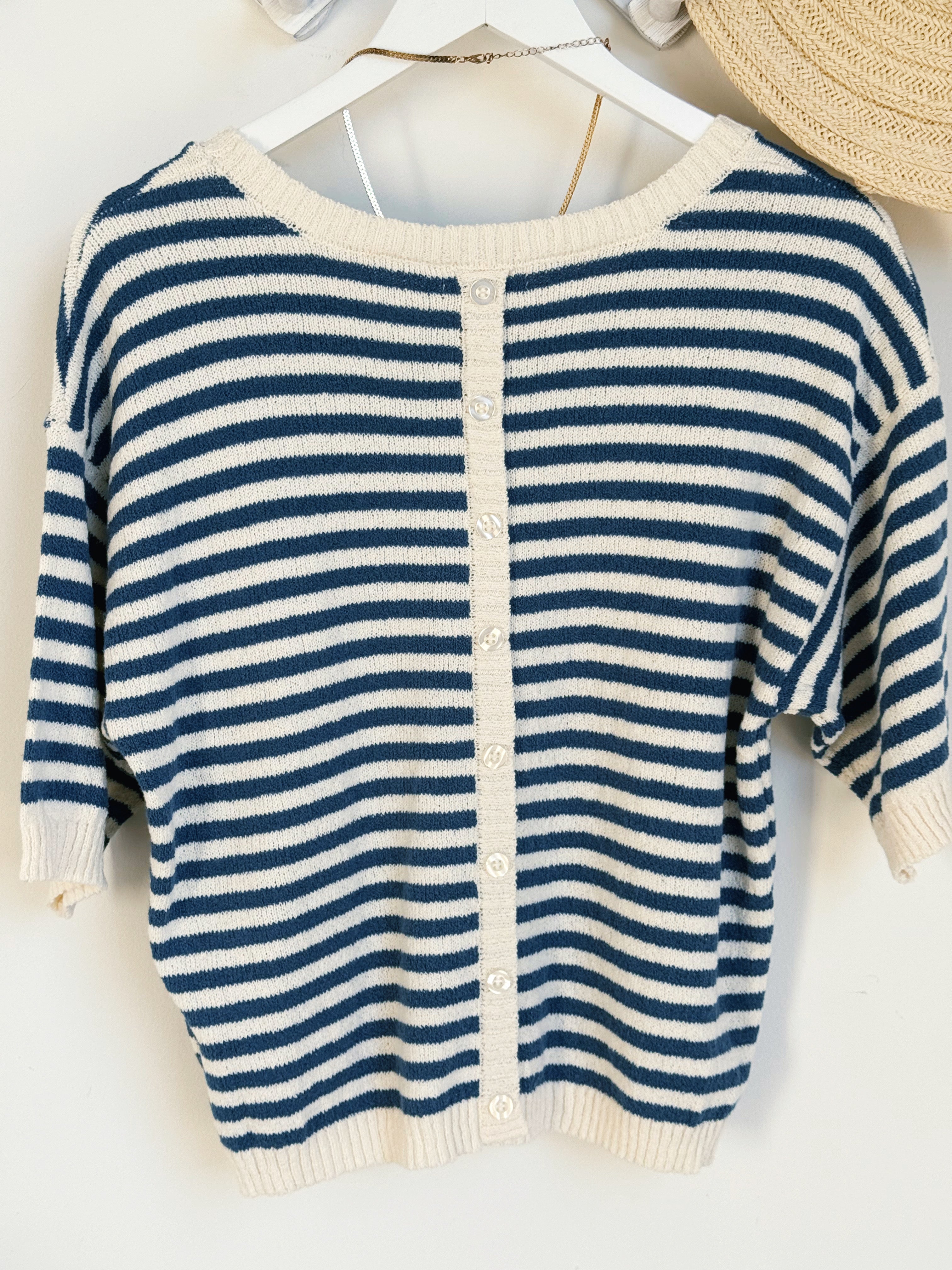 Lucca Sweater - BLUE - willows clothing SWEATER