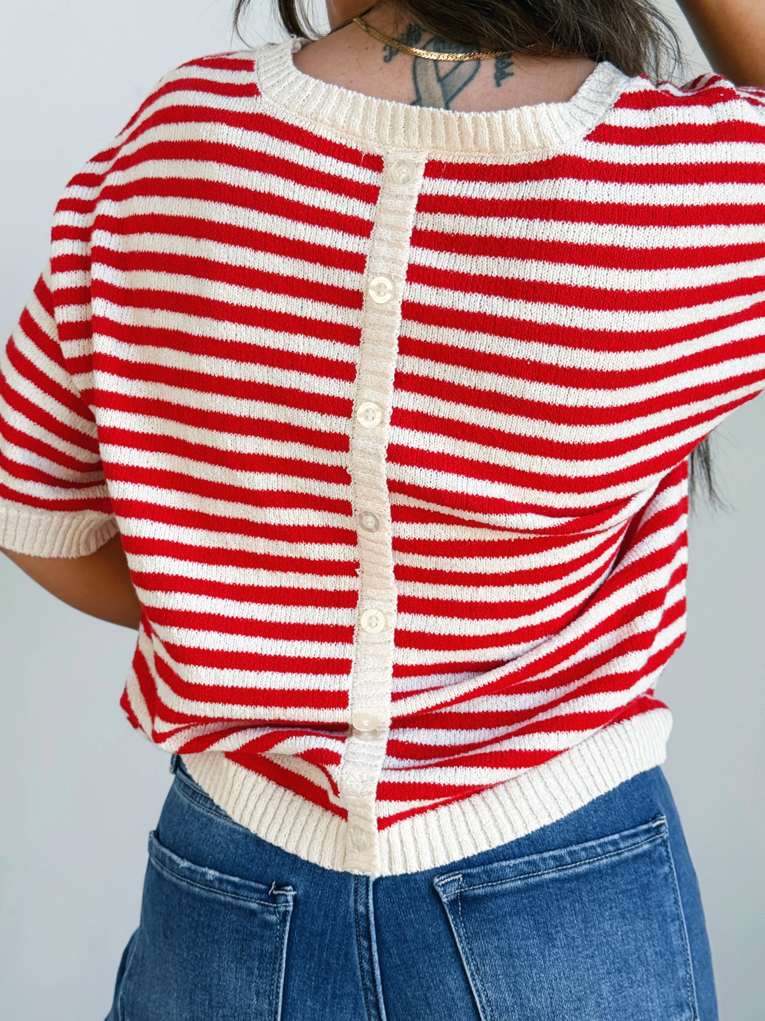 Lucca Sweater - RED - willows clothing SWEATER