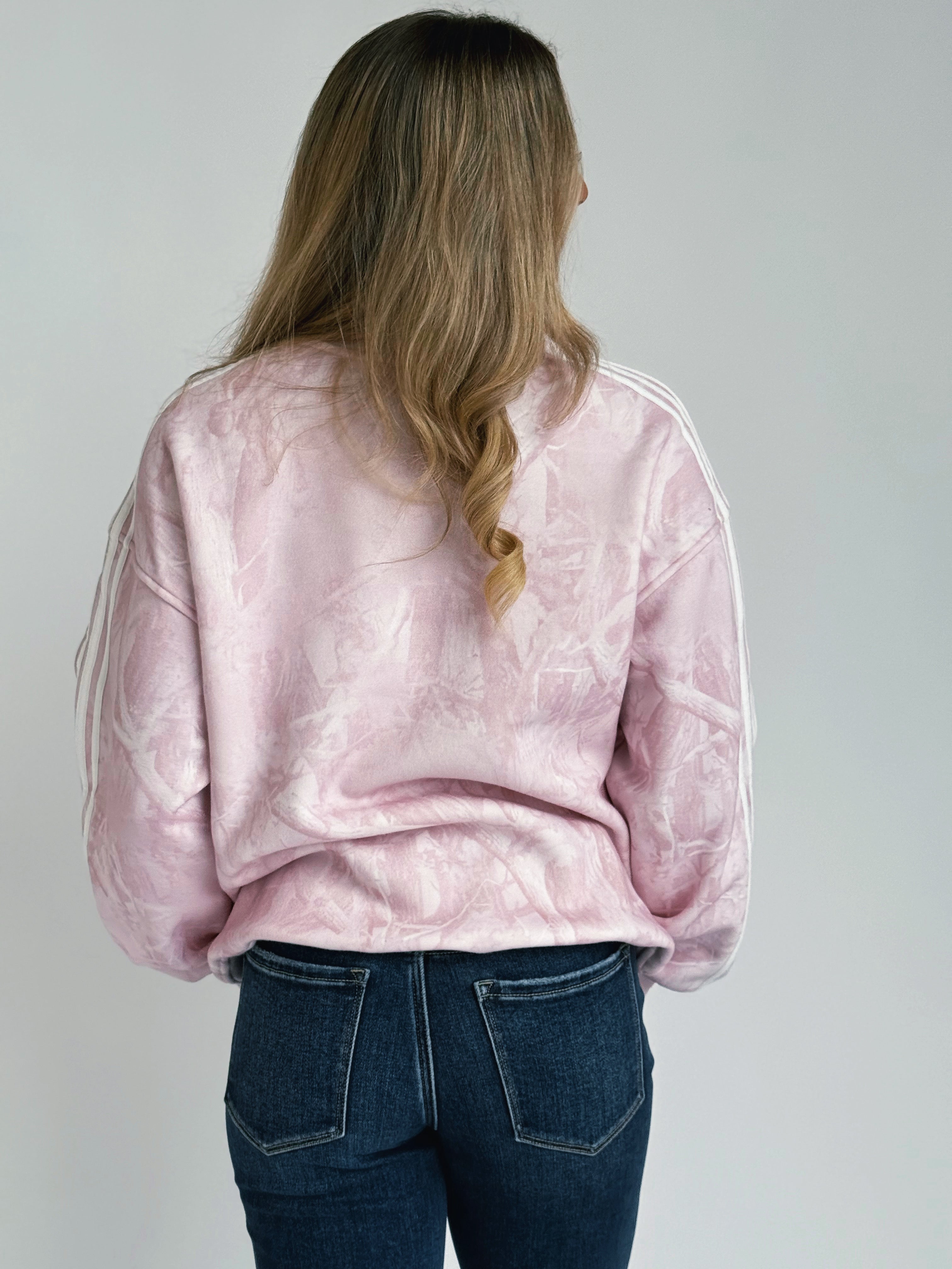 Lucette Camo Sweatshirt - LIGHT PINK - willows clothing SWEATSHIRT
