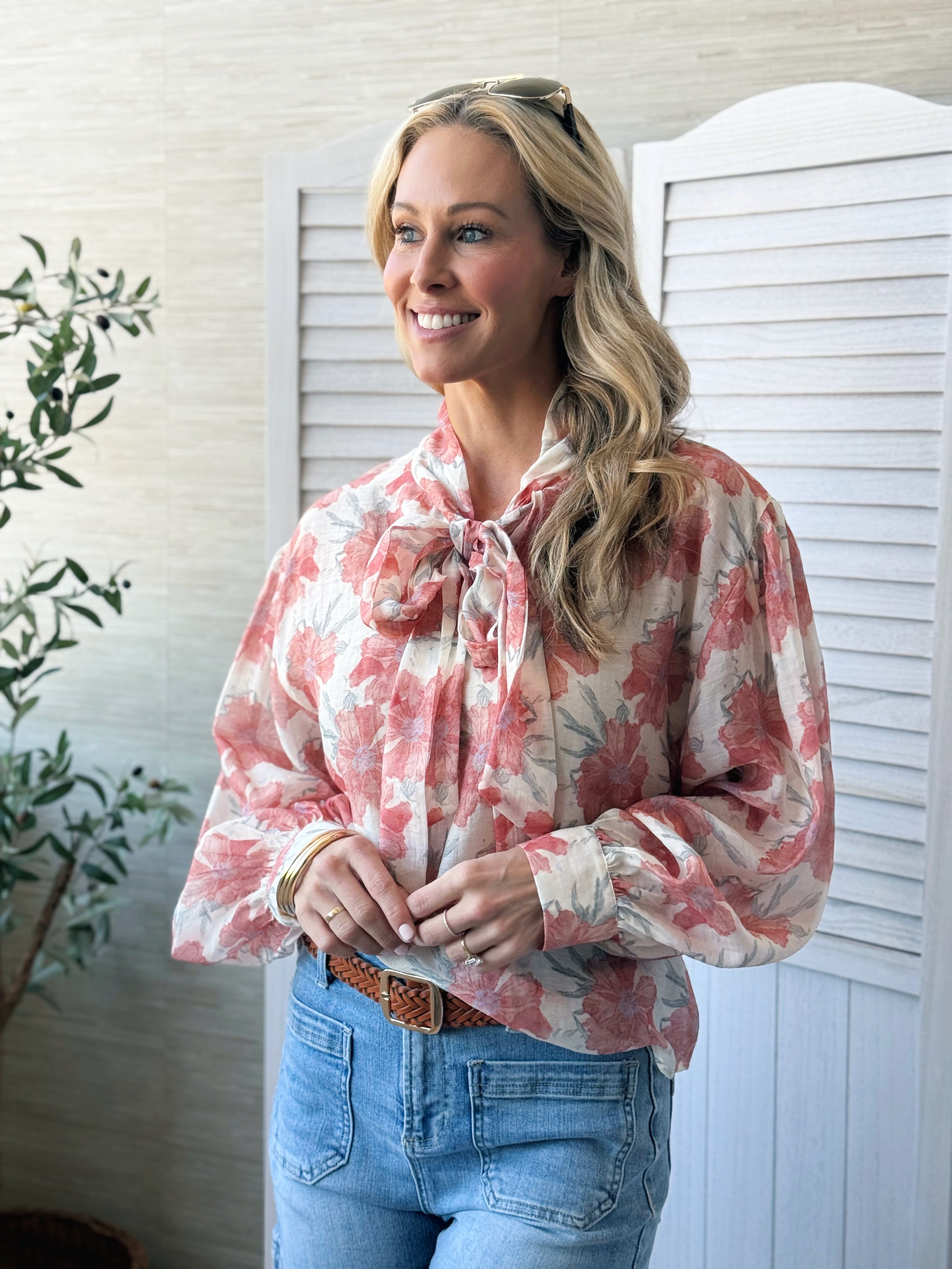 Lucille Blouse - POPPY SAND - willows clothing BLOUSE