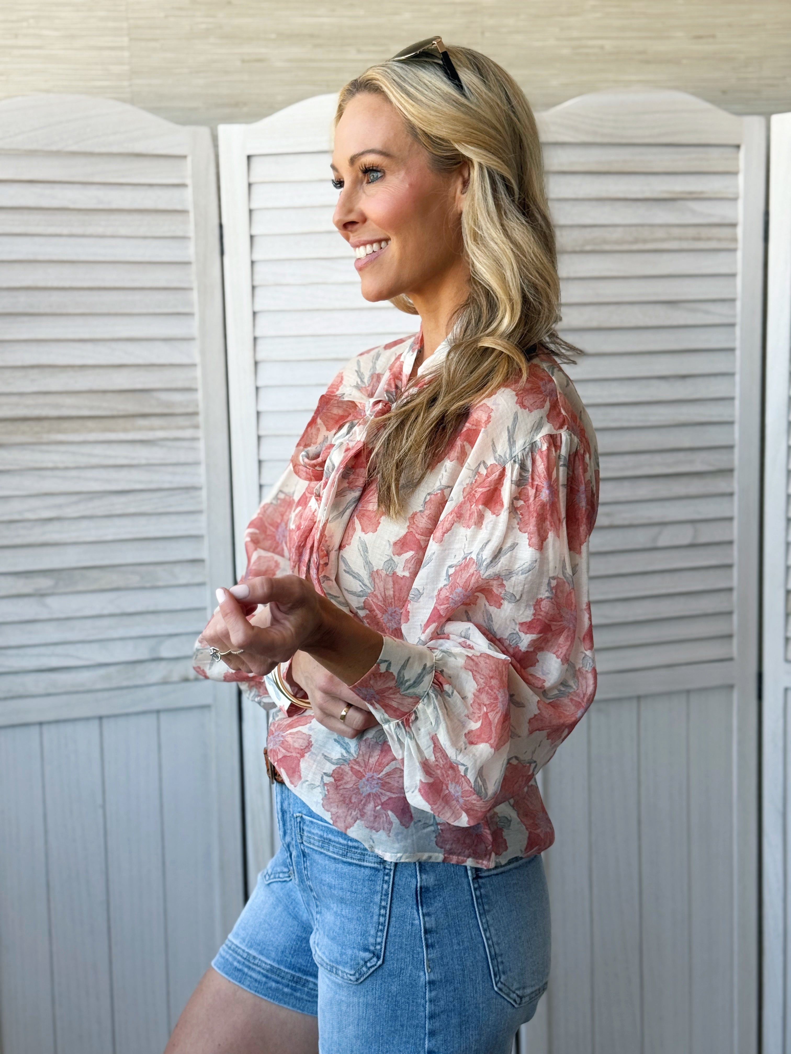 Lucille Blouse - POPPY SAND - willows clothing BLOUSE