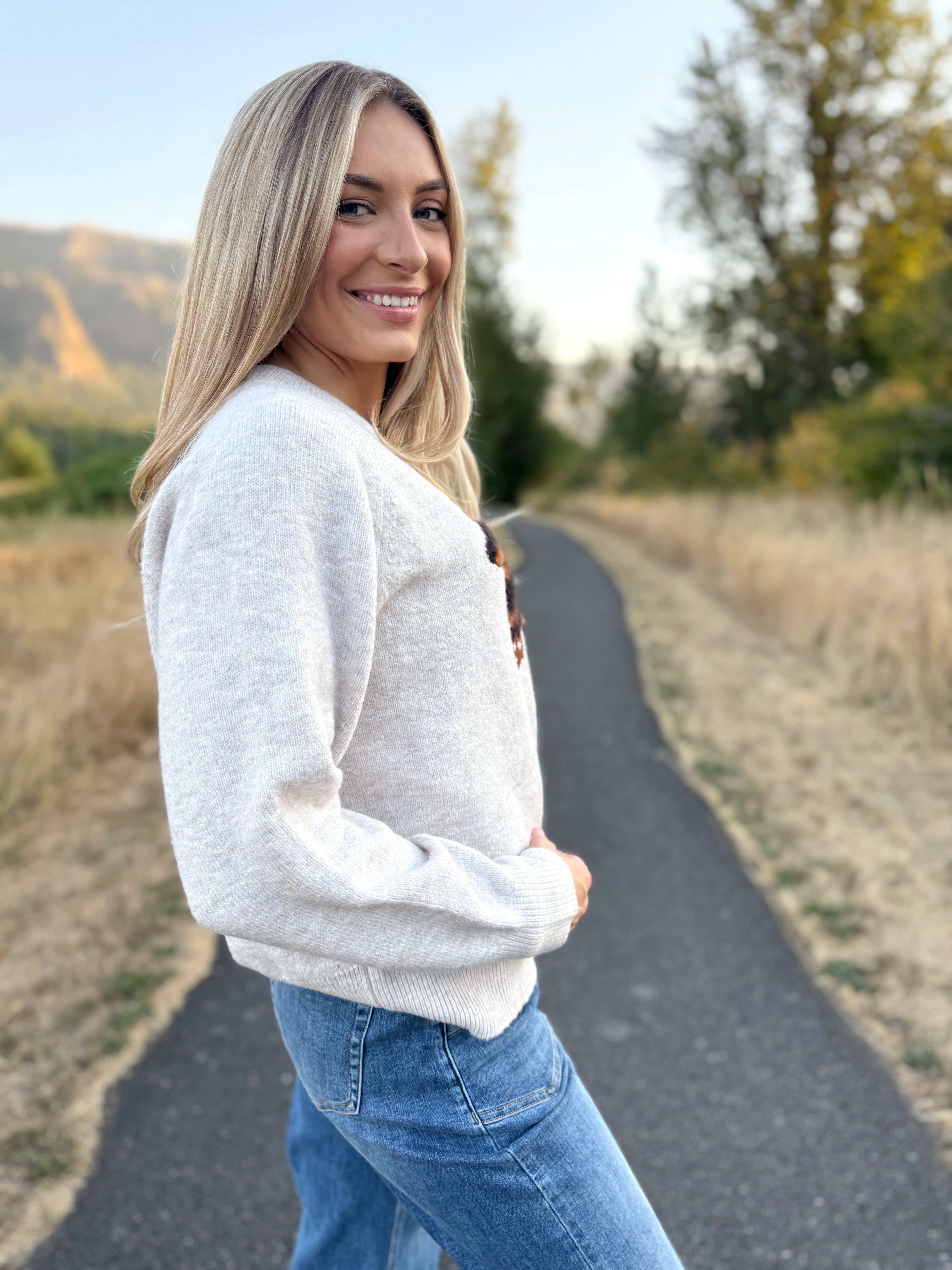 Lucy, Boot Scoot and Boogie Sweater - OATMEAL - willows clothing SWEATER