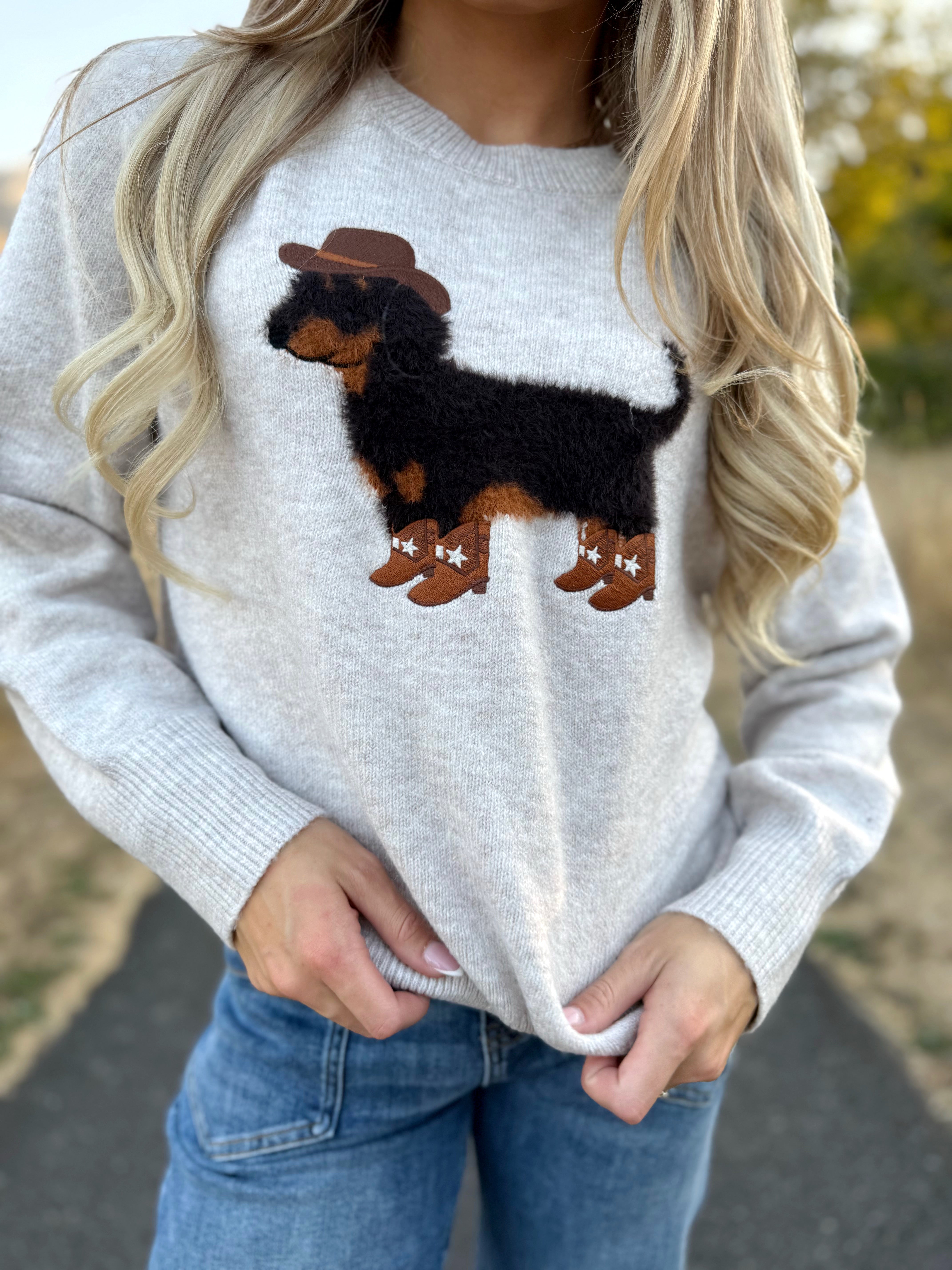 Lucy, Boot Scoot and Boogie Sweater - OATMEAL - willows clothing SWEATER