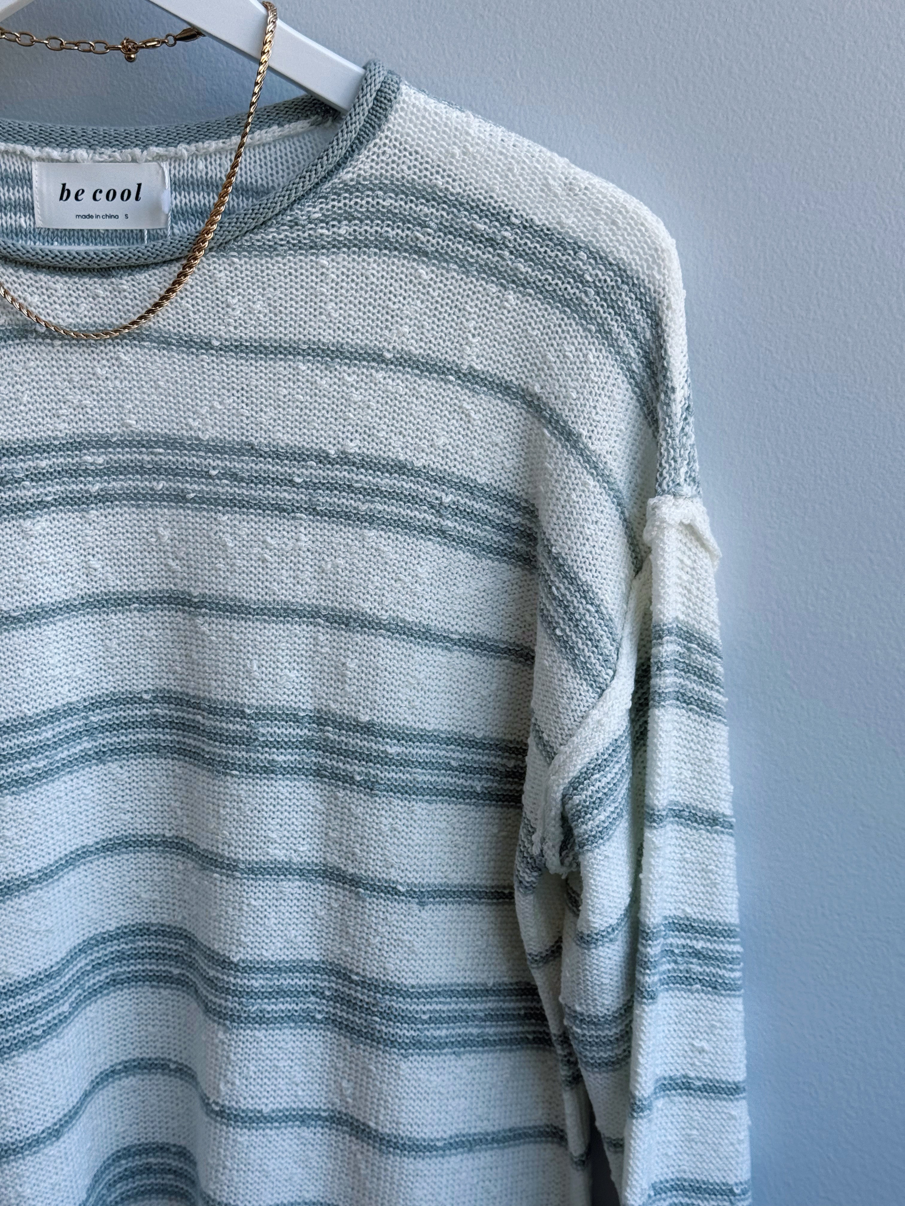 Mack Sweater - DUSTY BLUE - willows clothing SWEATER