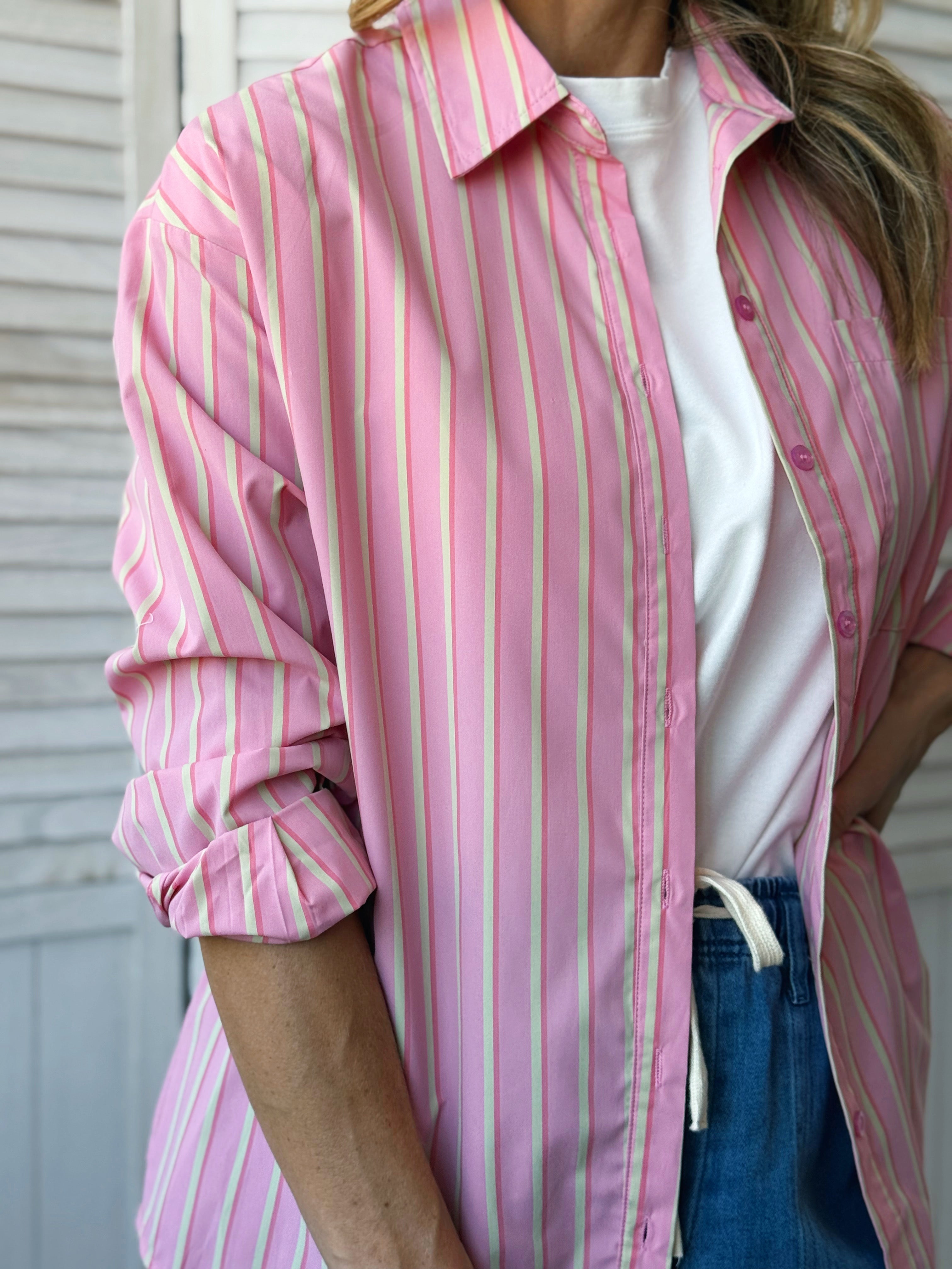 Maddy Shirt - STRAWBERRY - willows clothing L/S SHIRT