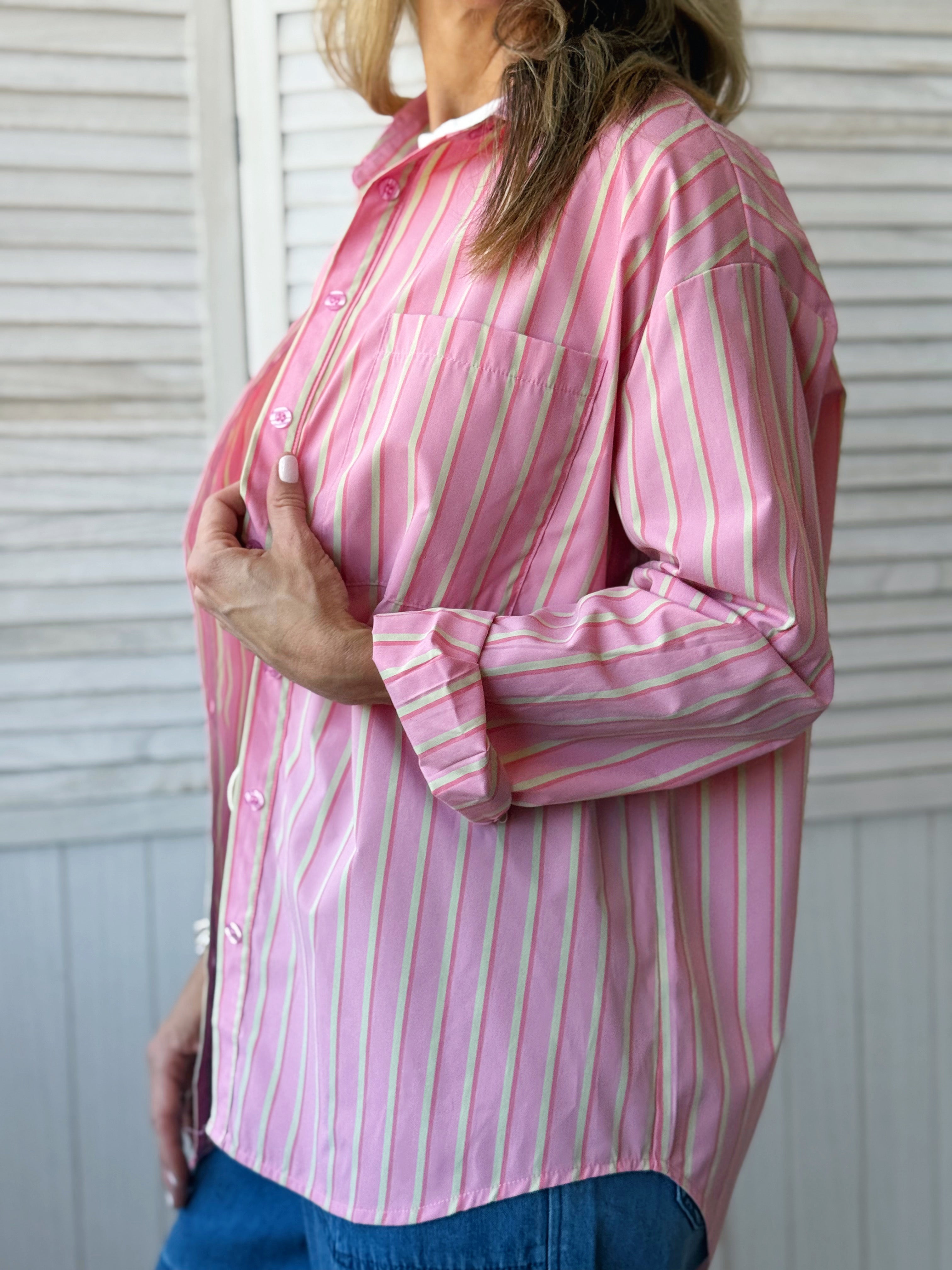 Maddy Shirt - STRAWBERRY - willows clothing L/S SHIRT