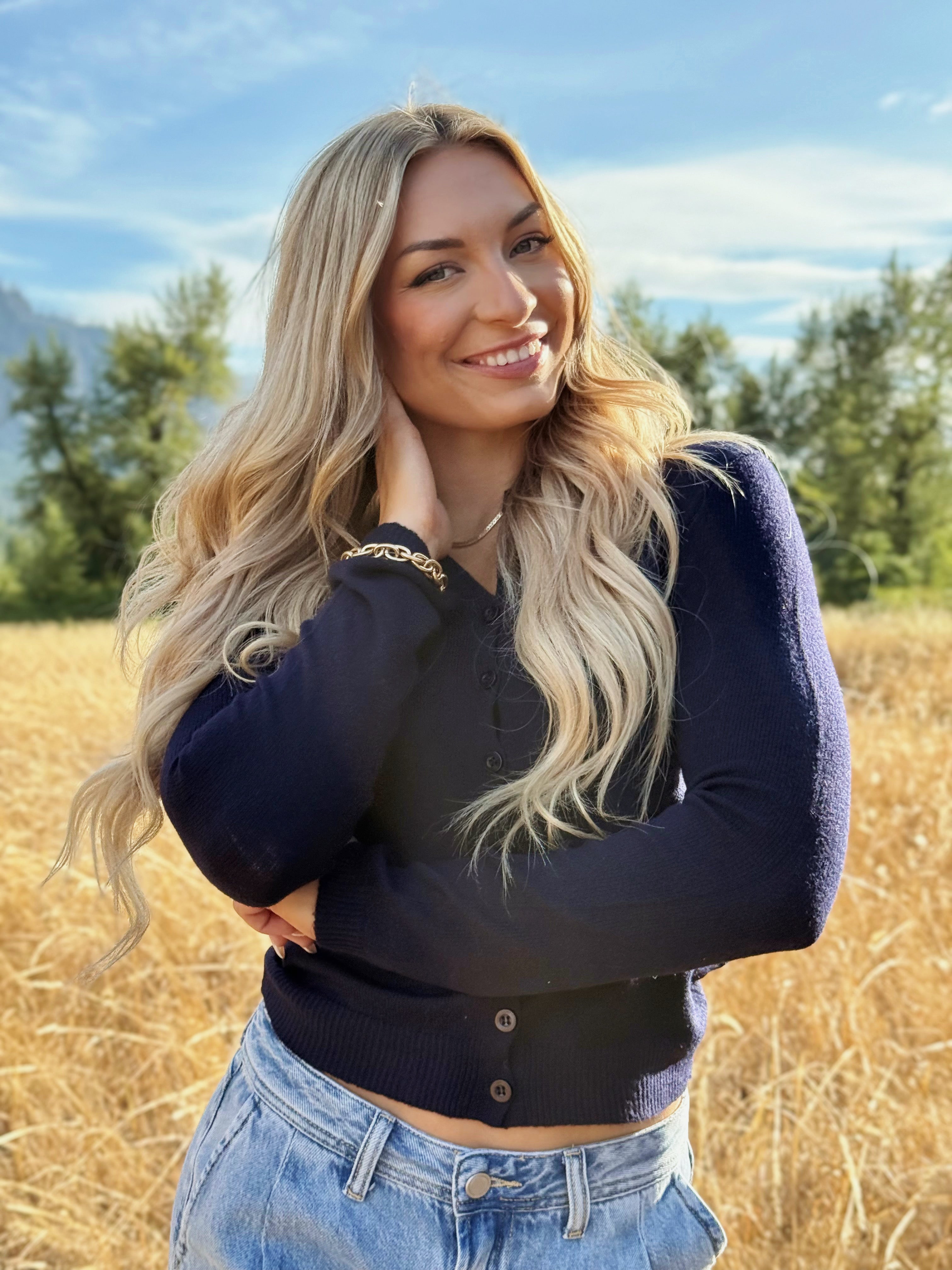 Maeve Cardigan - NAVY - willows clothing Cardigan