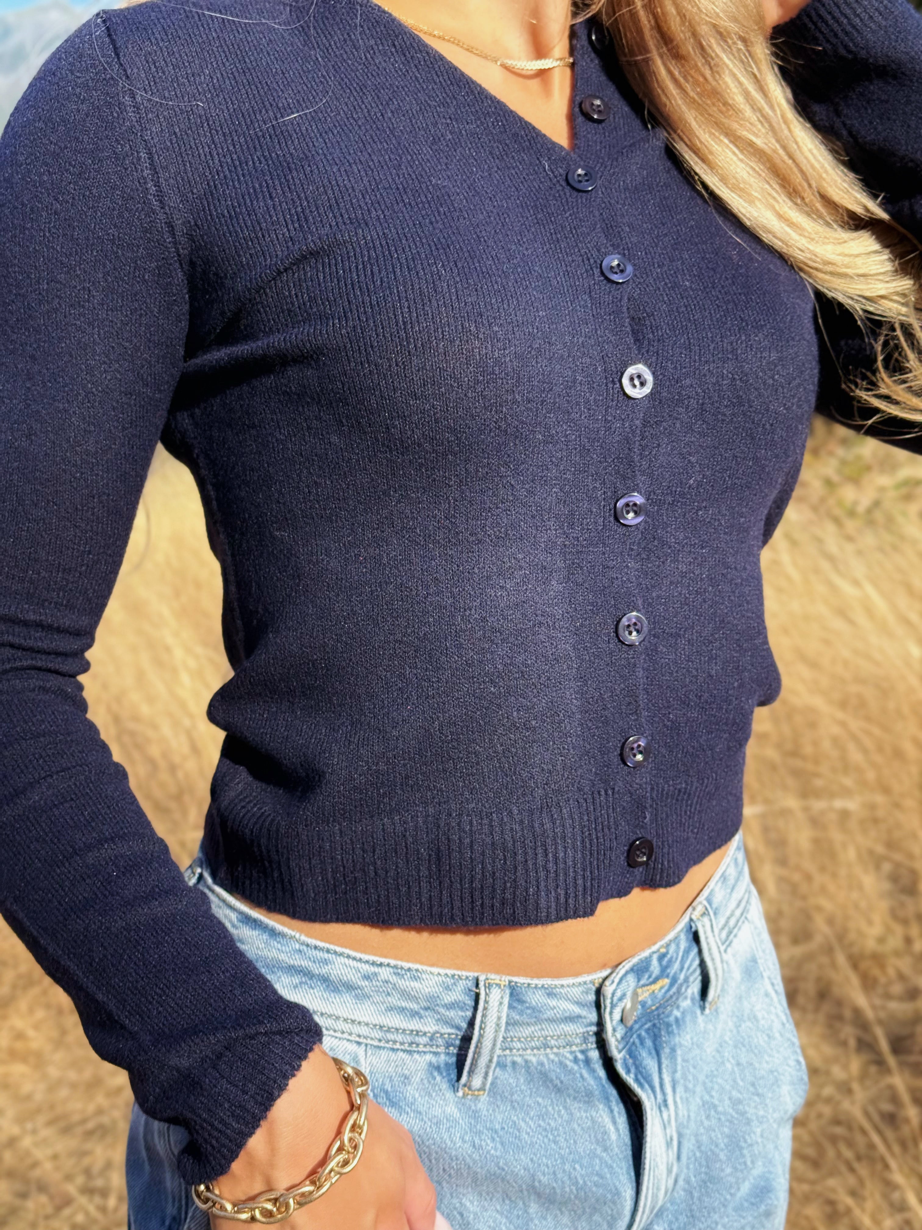 Maeve Cardigan - NAVY - willows clothing Cardigan