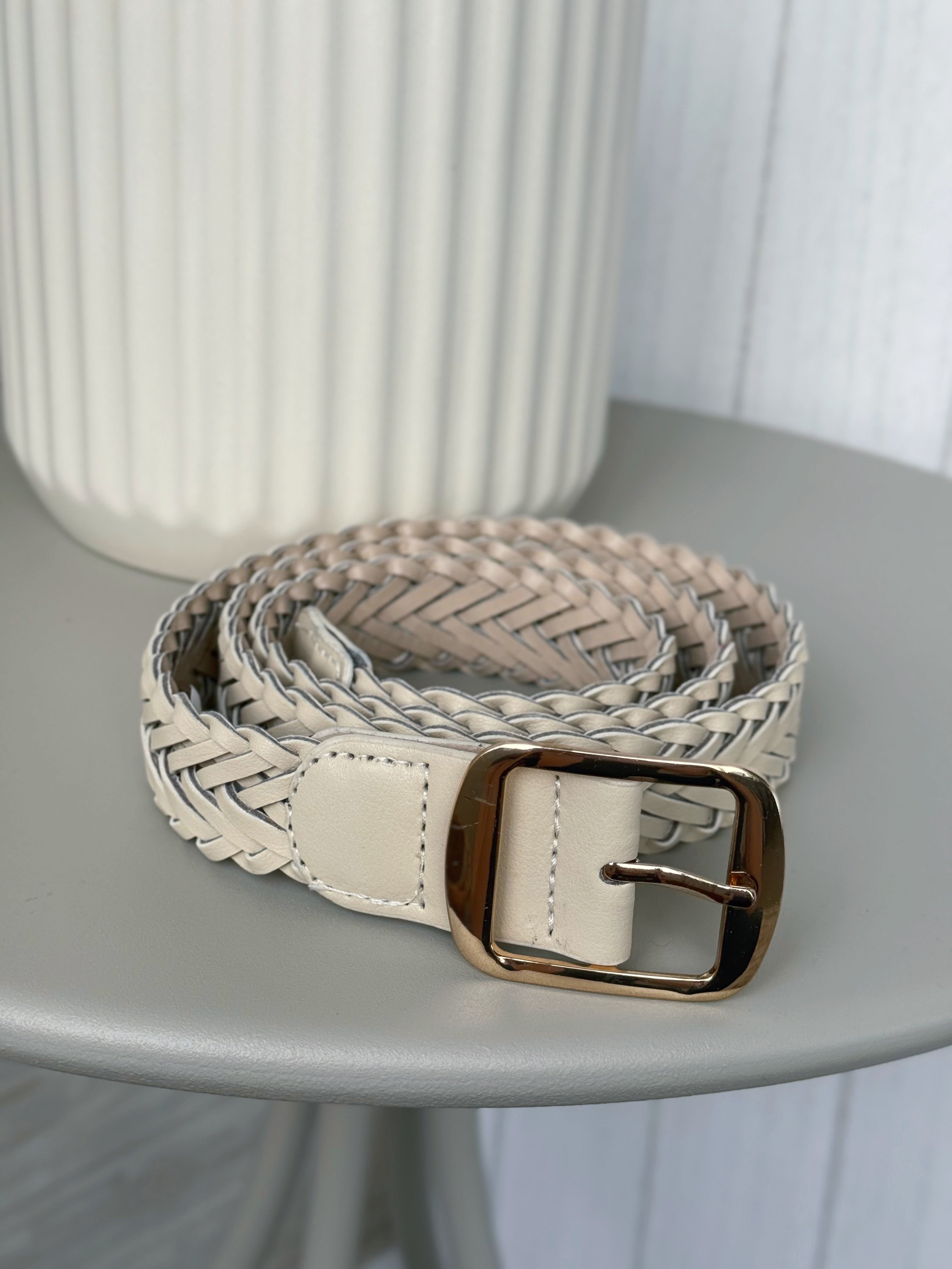 Maikki Braided Belt - IVORY - willows clothing Belts