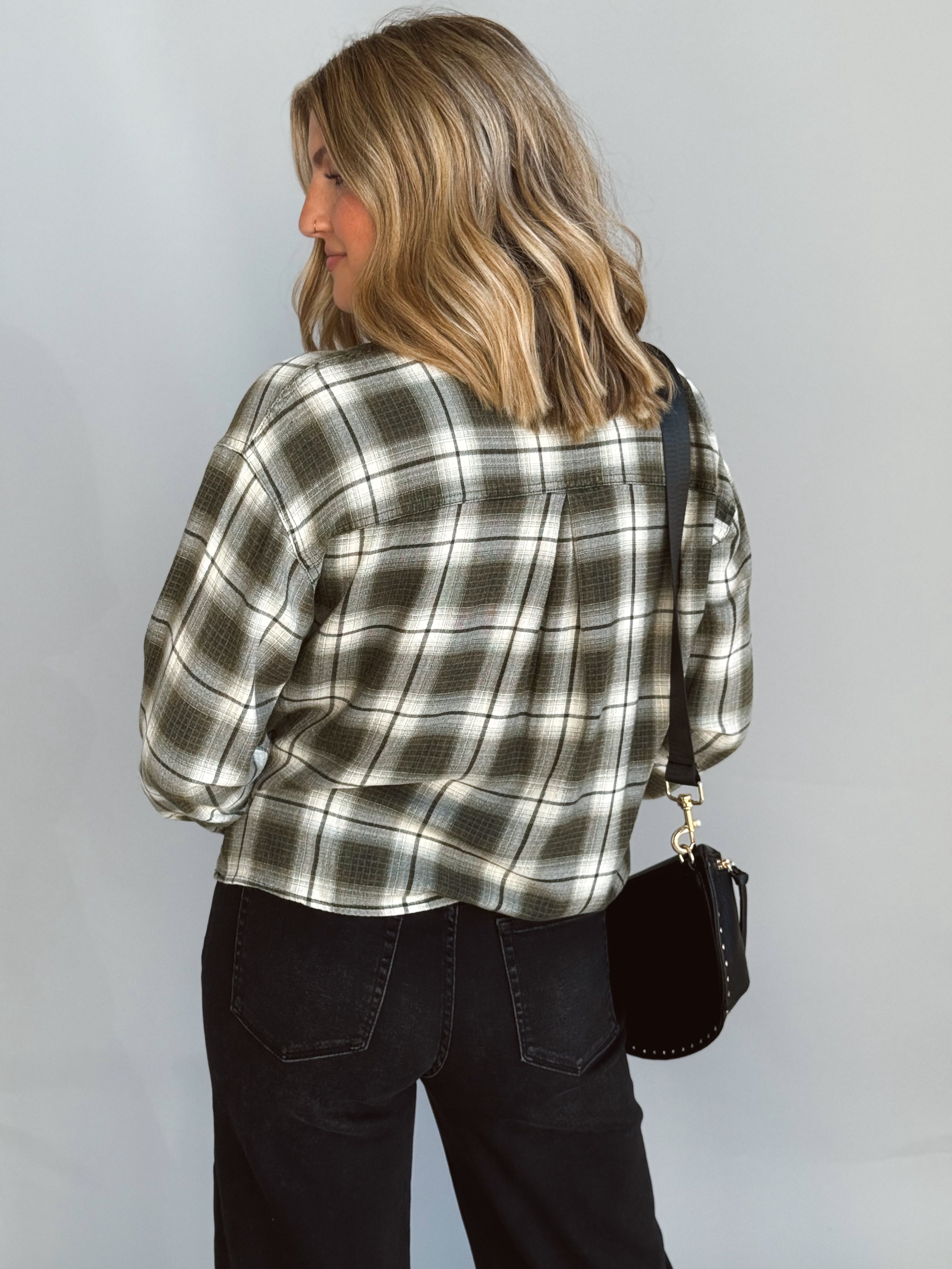 Main Street Top - OLIVE - willows clothing L/S SHIRT