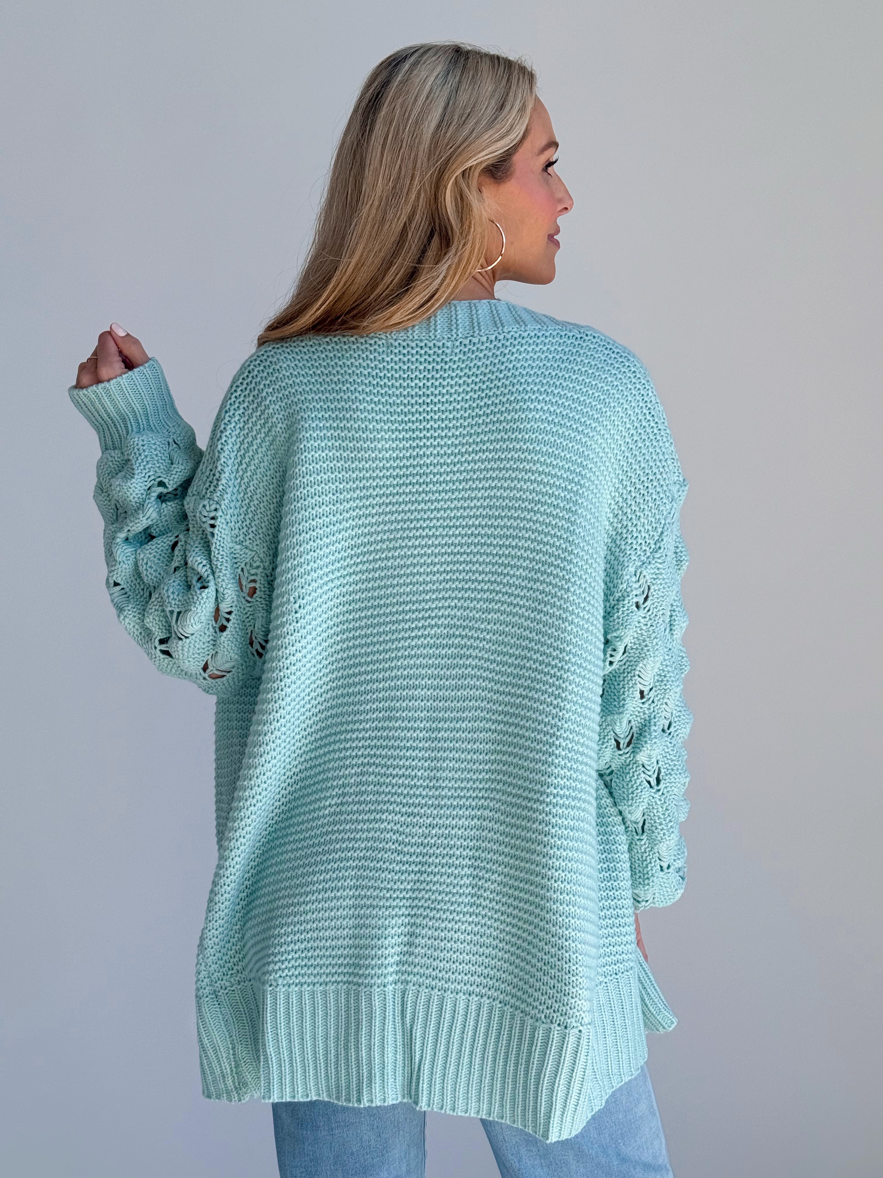 Maribelle Cardigan - BLUE - willows clothing Cardigan