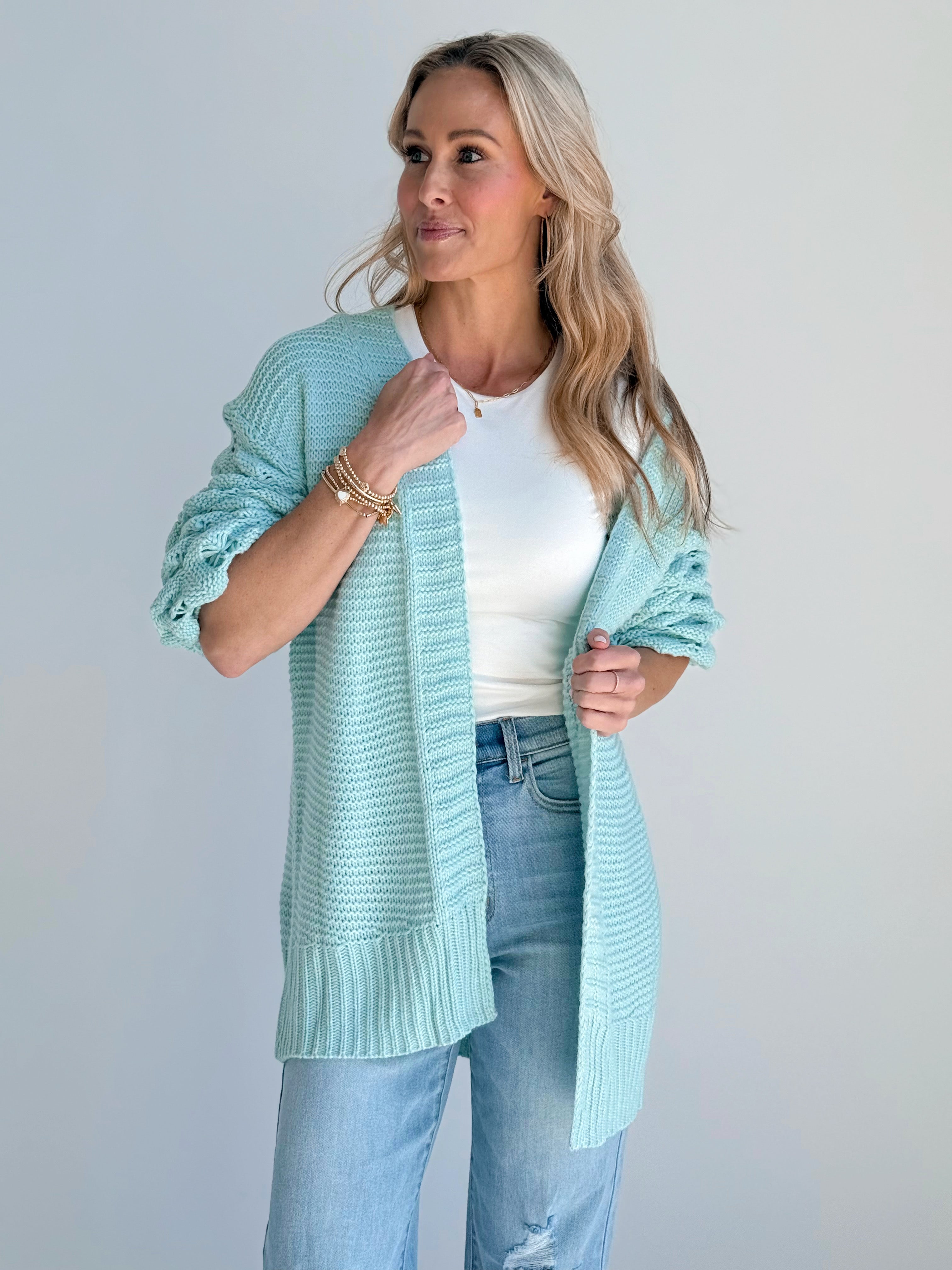 Maribelle Cardigan - BLUE - willows clothing Cardigan
