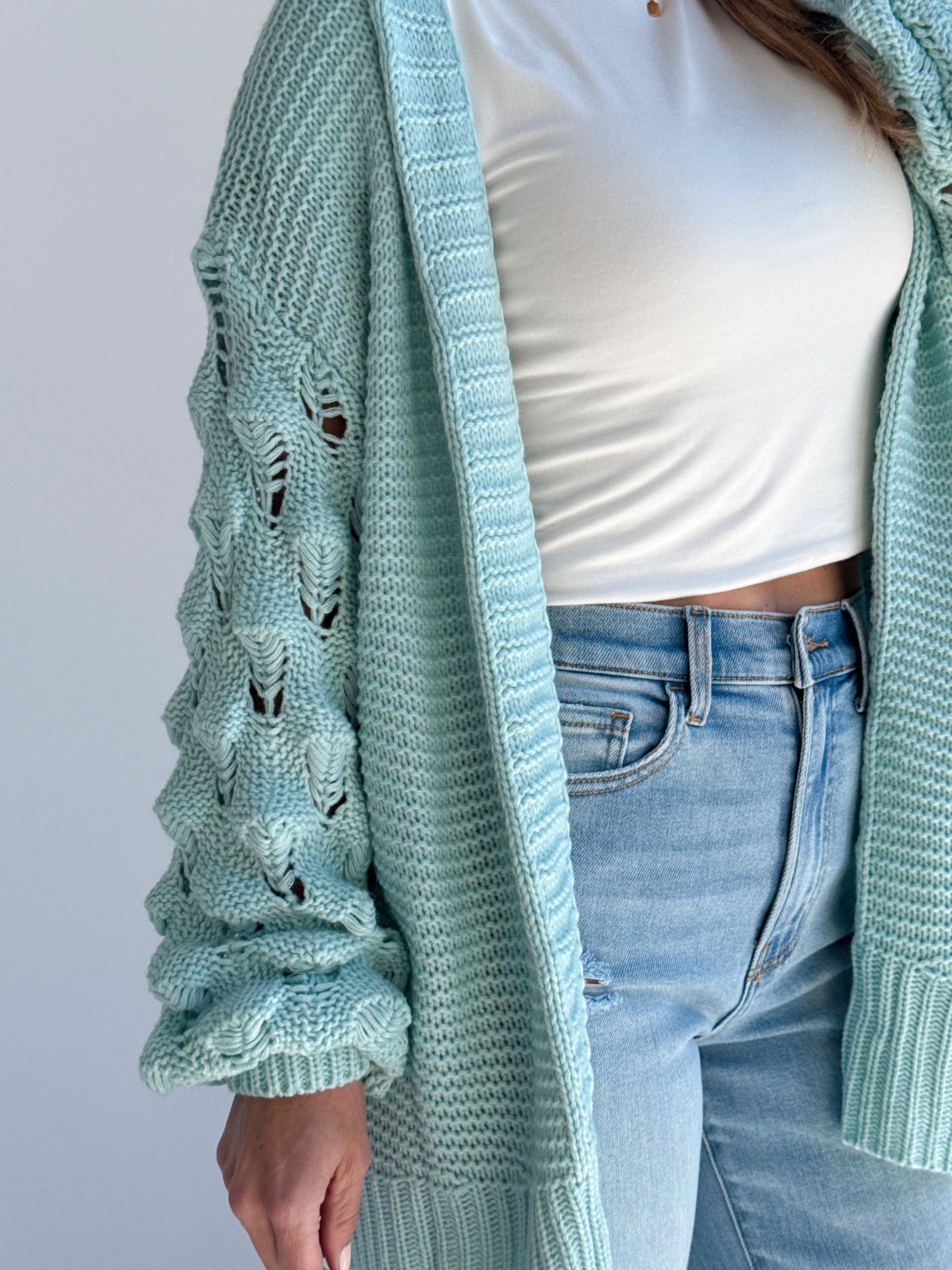 Maribelle Cardigan - BLUE - willows clothing Cardigan