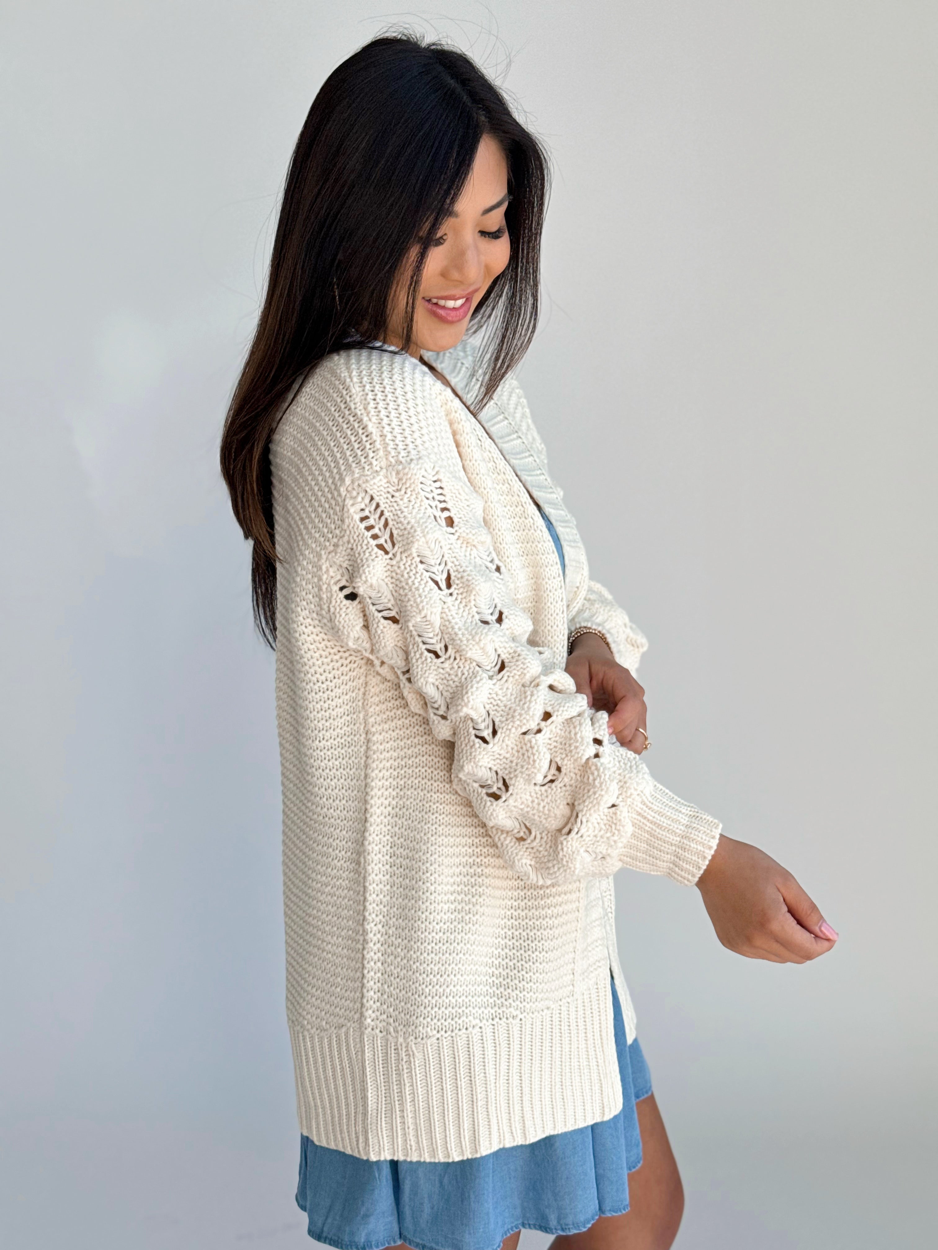 Maribelle Cardigan - CREAM - willows clothing Cardigan