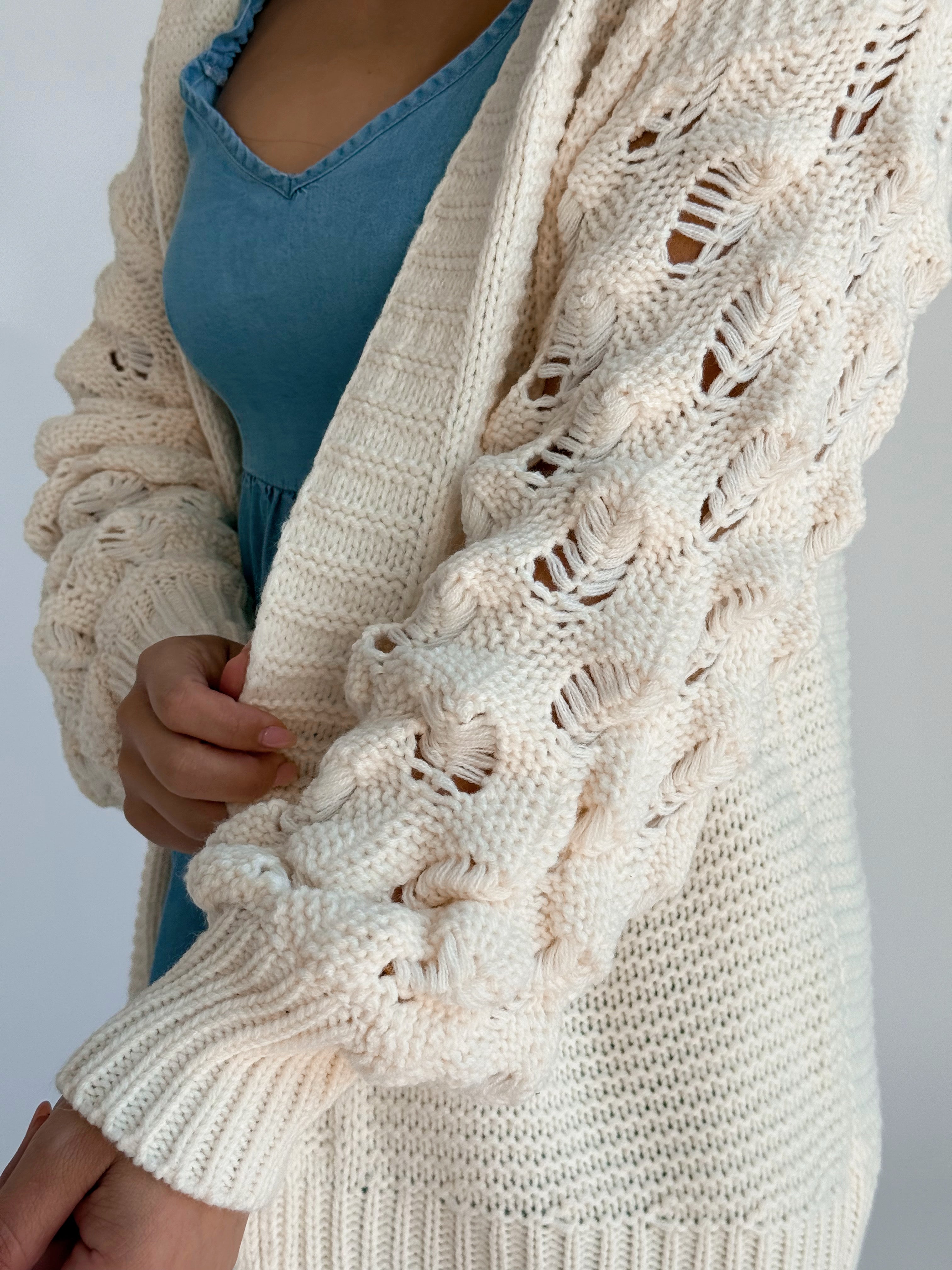 Maribelle Cardigan - CREAM - willows clothing Cardigan