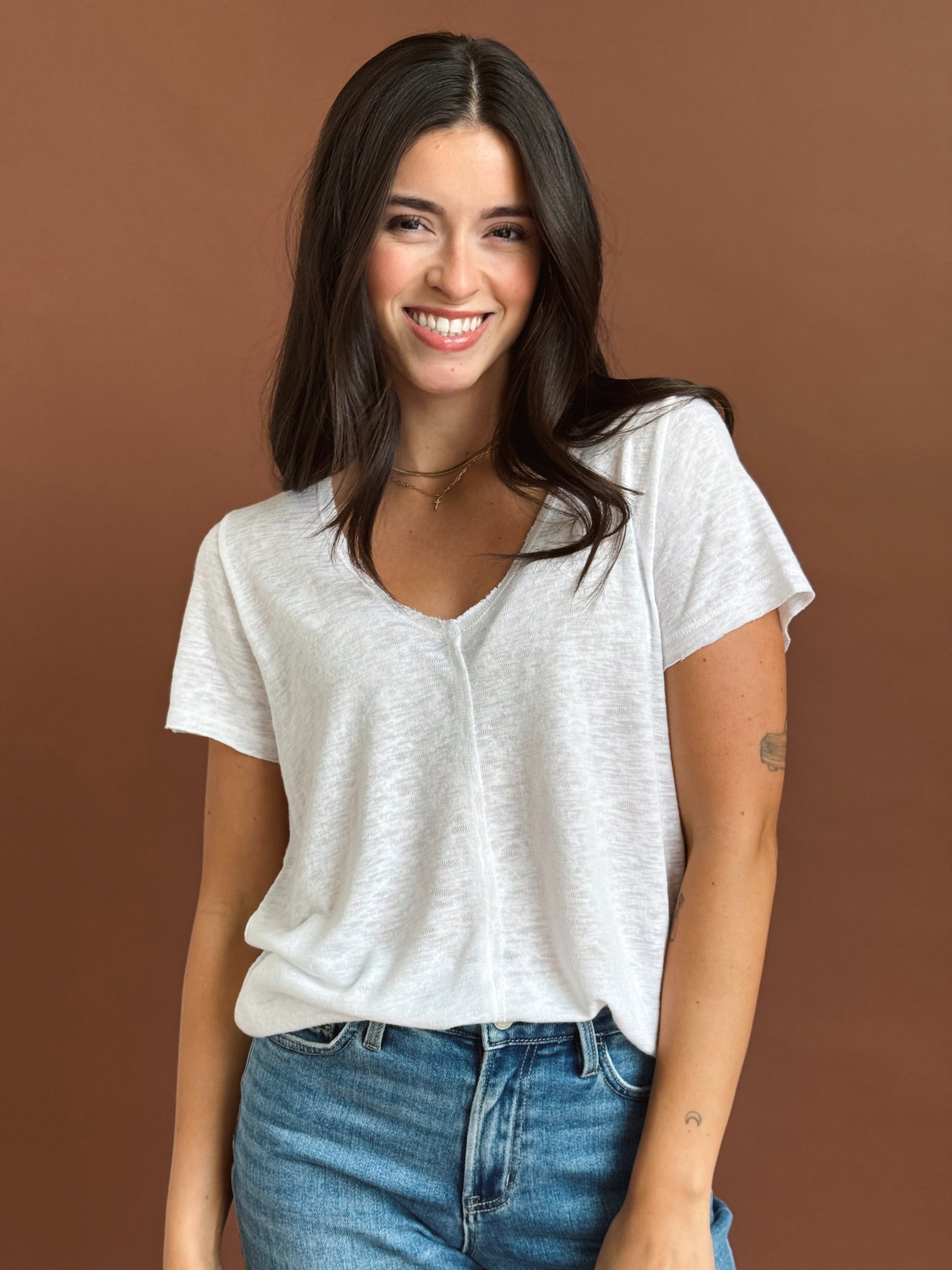 Martina Tee - IVORY - willows clothing S/S SHIRT