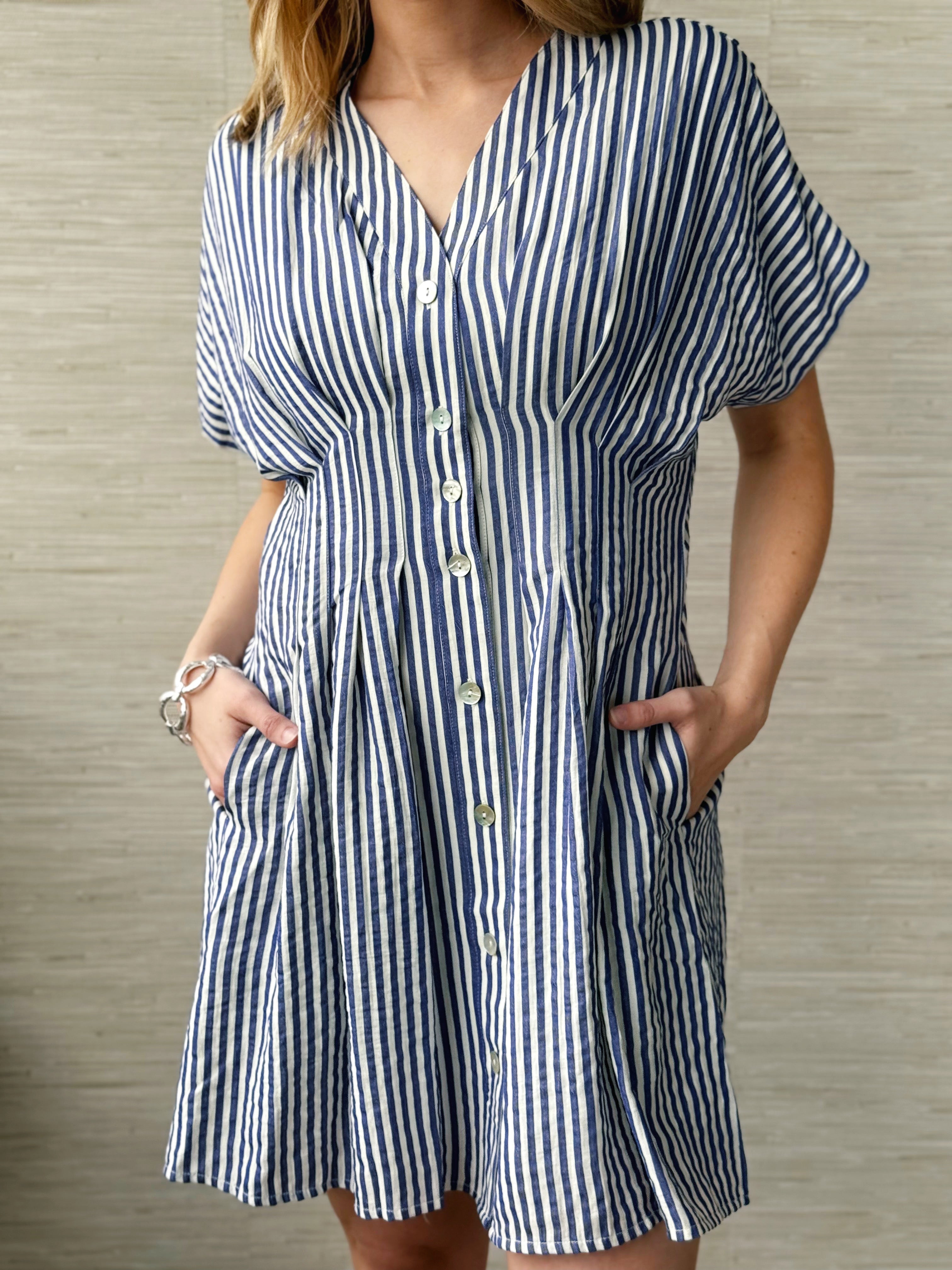 Martinez Dress - BLUE - willows clothing SHORT DRESS