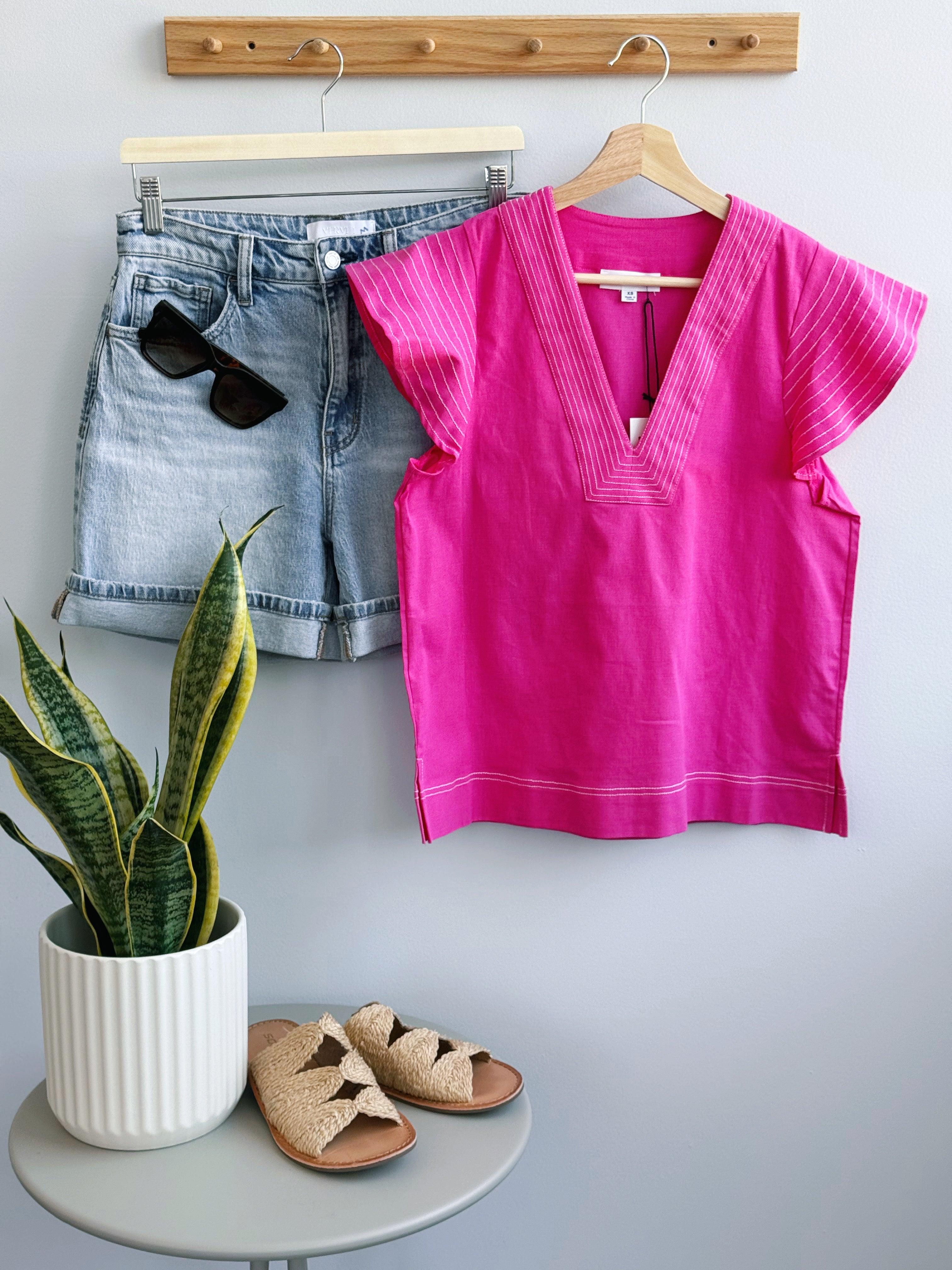 Maude Blouse - PINK - willows clothing S/S SHIRT