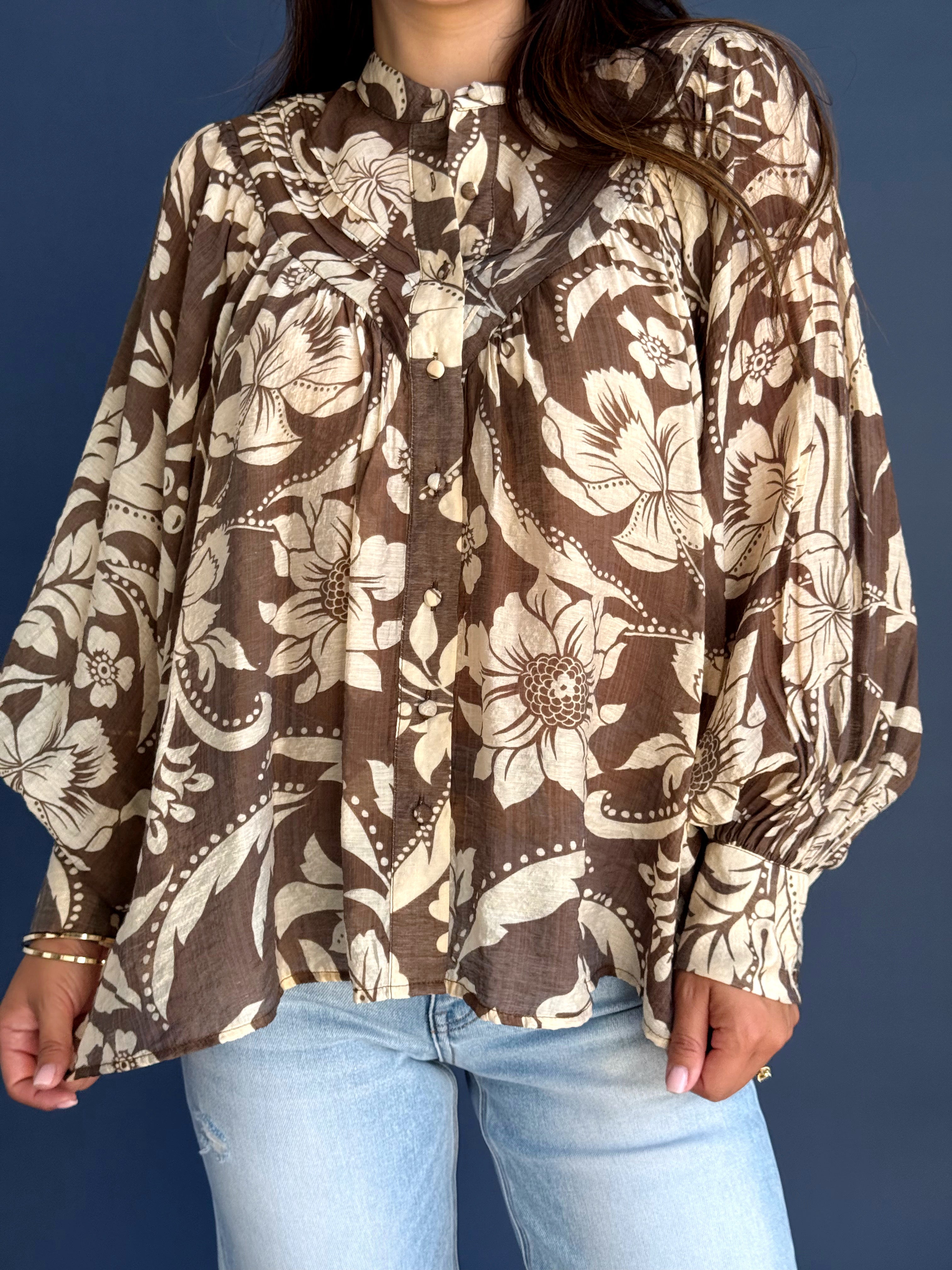 Maurice Blouse - BROWN - willows clothing BLOUSE