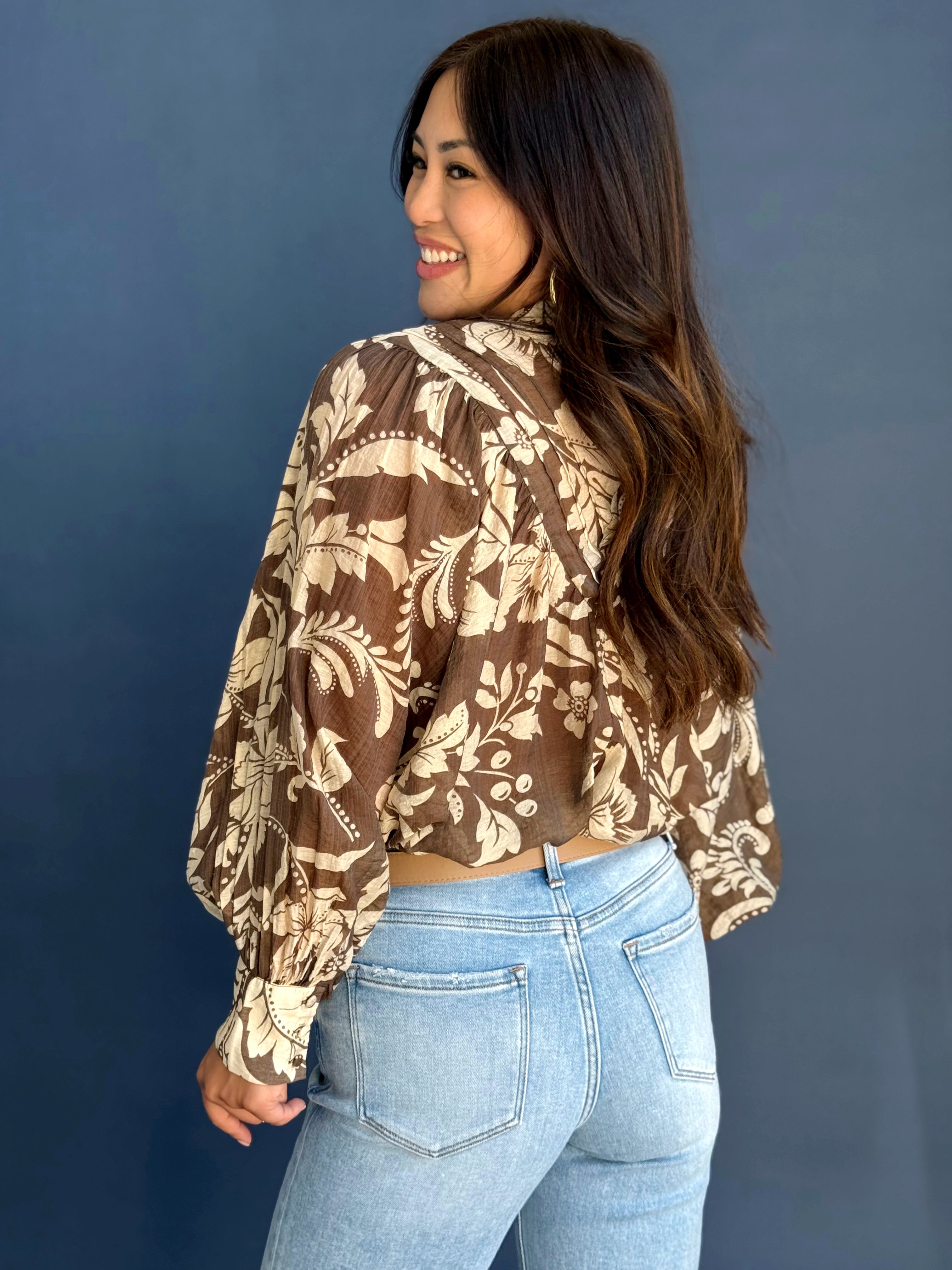 Maurice Blouse - BROWN - willows clothing BLOUSE