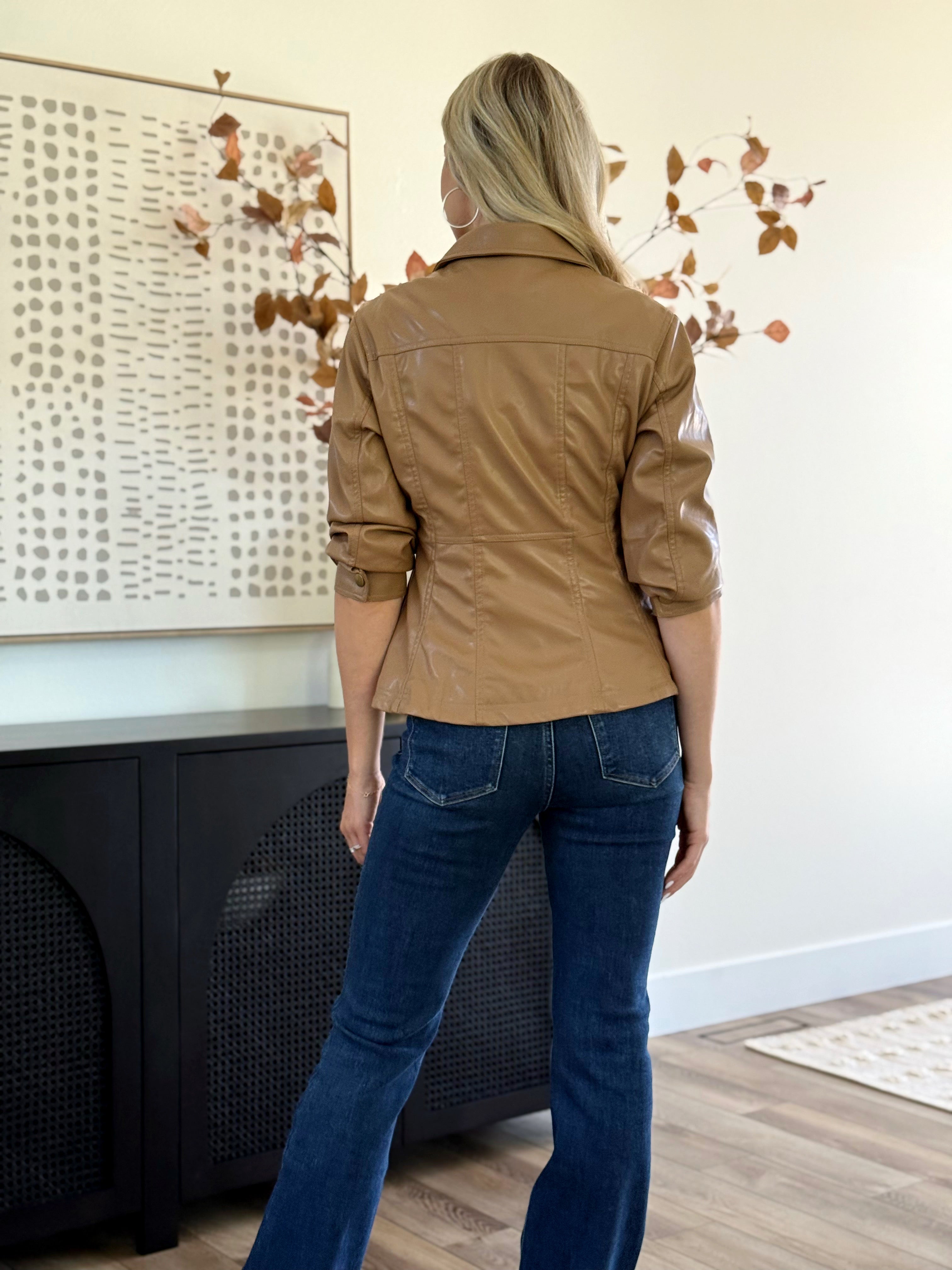 Mavis Jacket - CAMEL - willows clothing JACKET