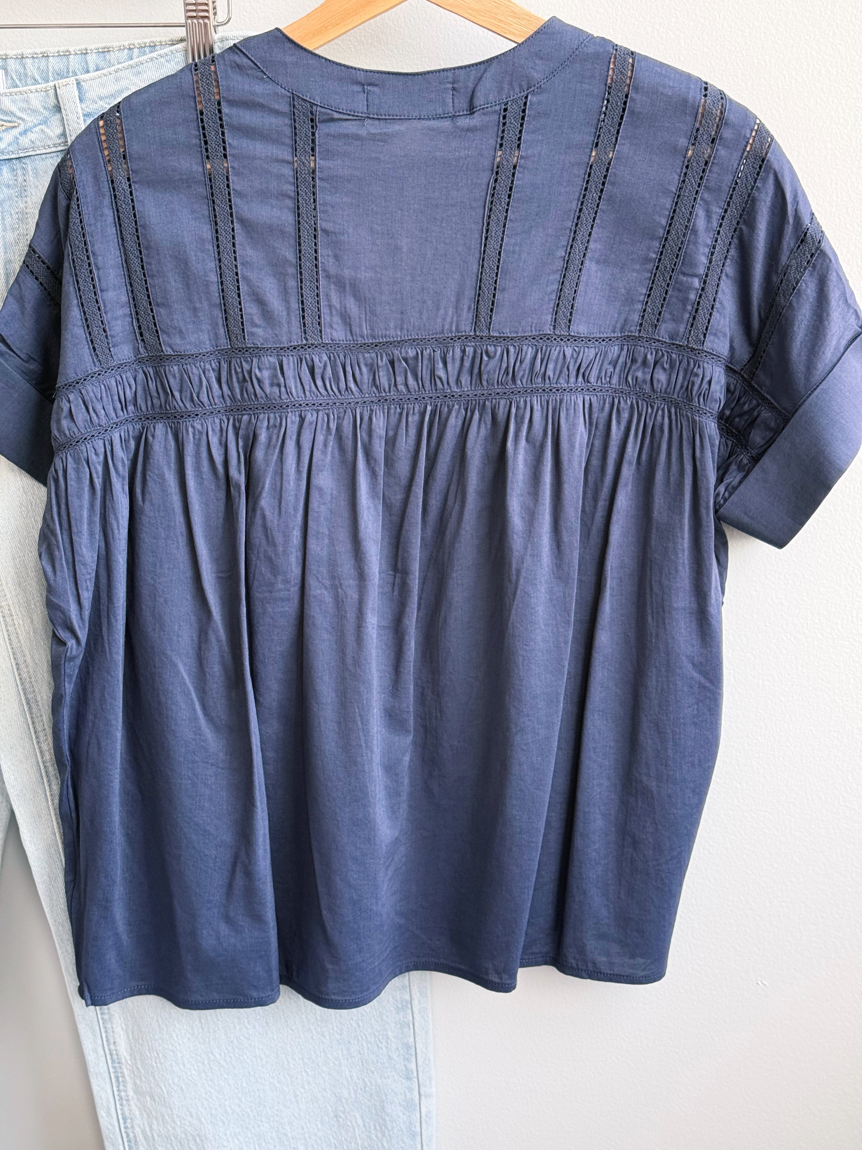 Maxie Blouse - INDIGO - willows clothing BLOUSE