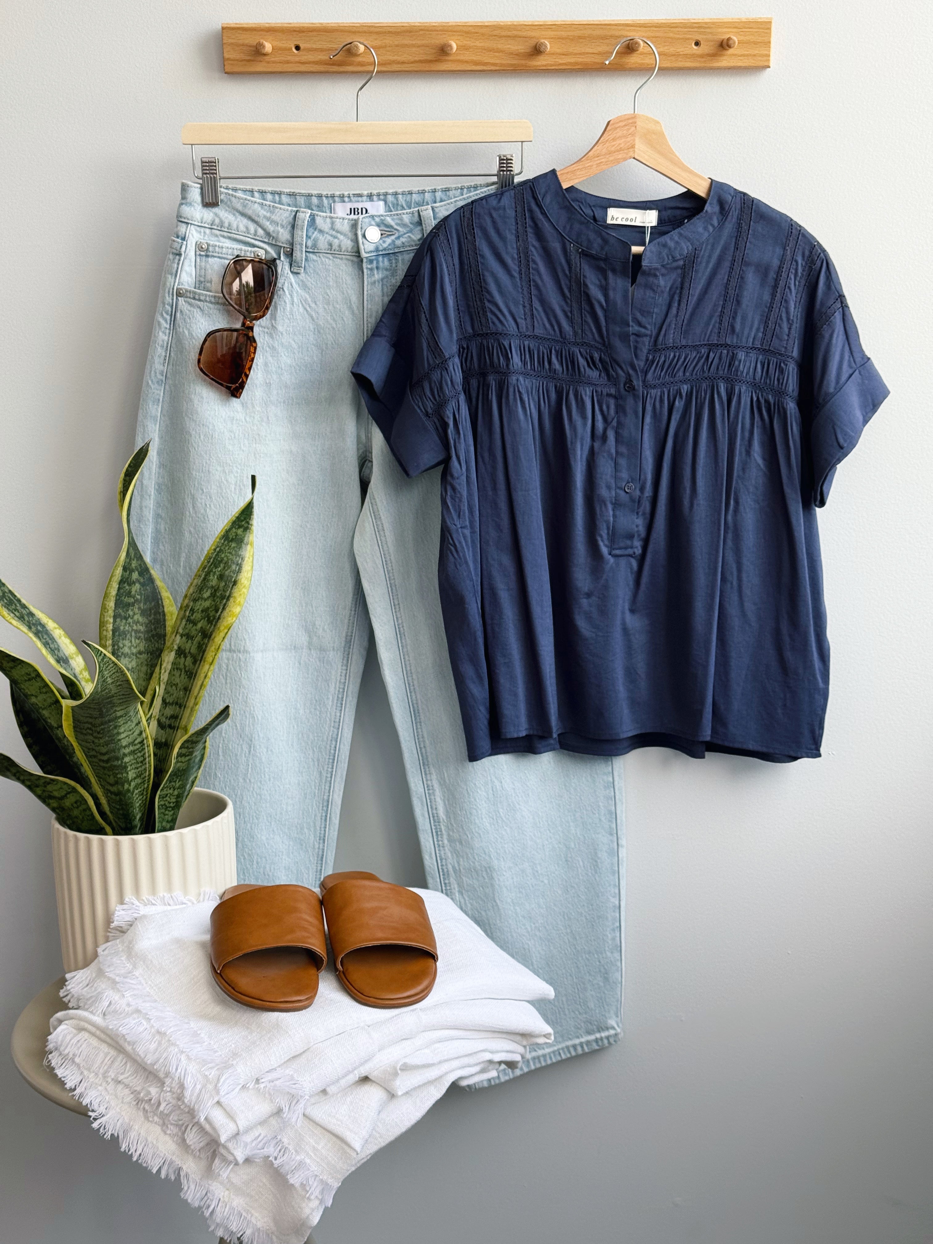 Maxie Blouse - INDIGO - willows clothing BLOUSE