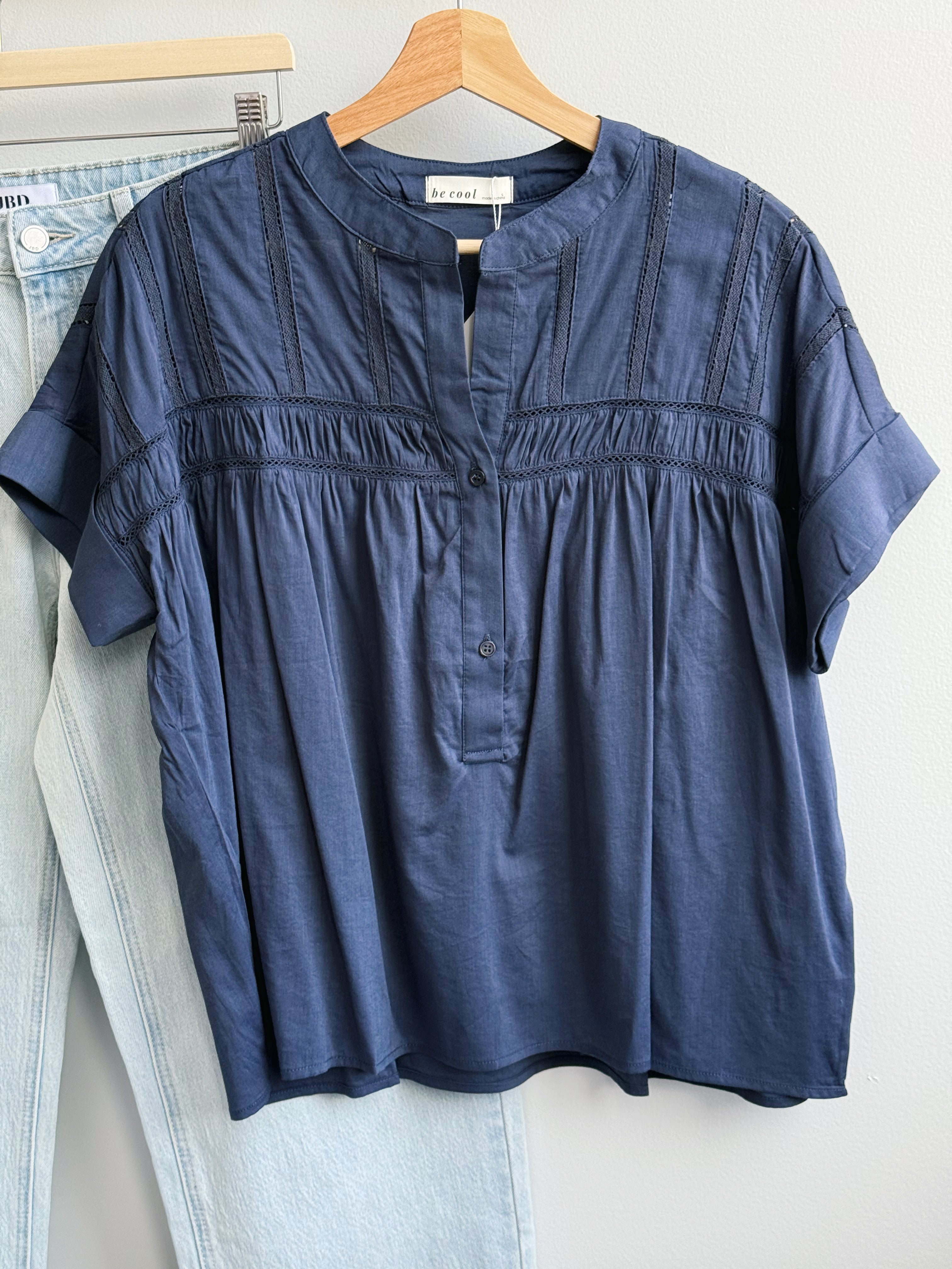 Maxie Blouse - INDIGO - willows clothing BLOUSE