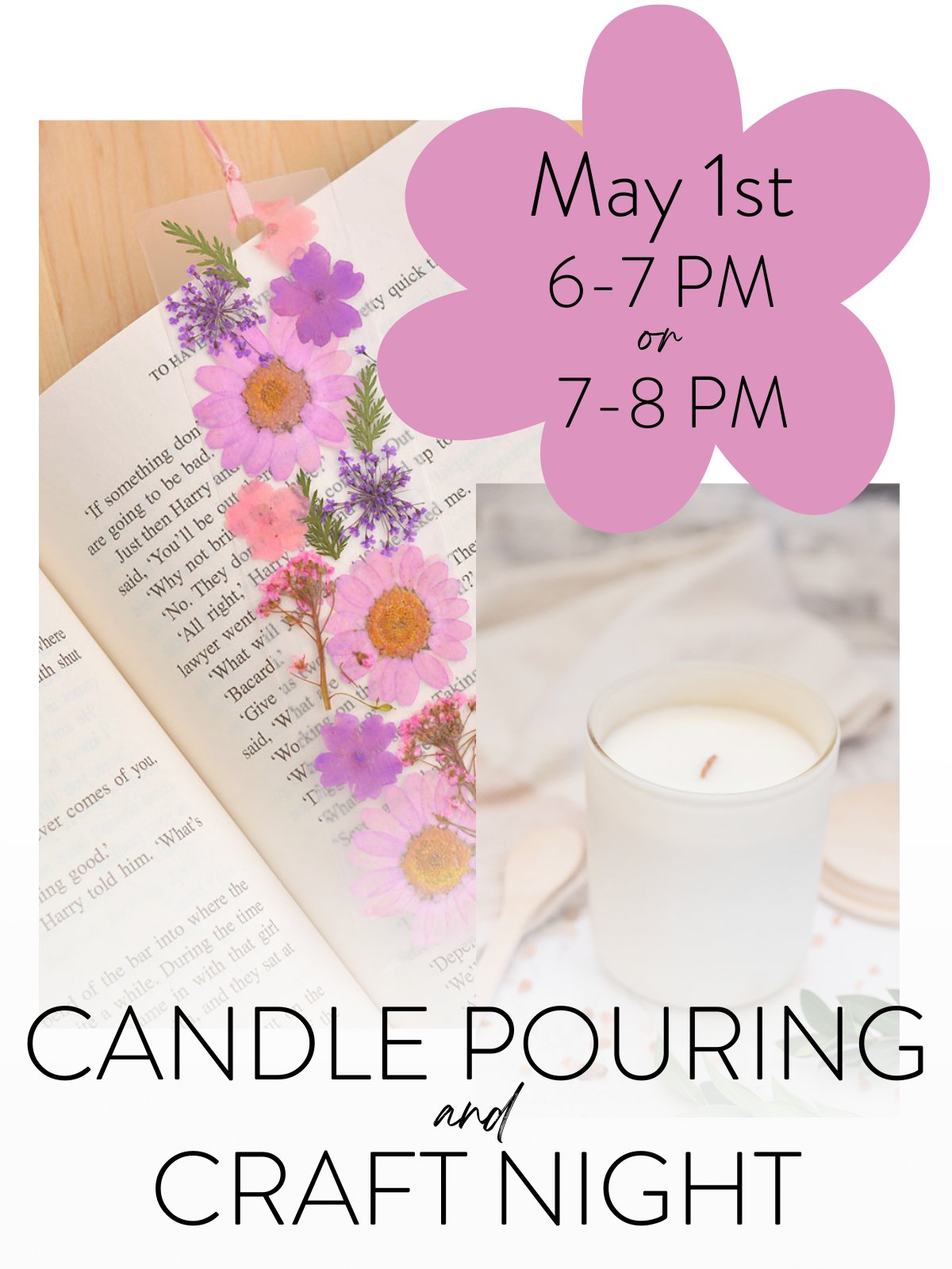 May Candle Pouring & Craft Night Tickets - willows clothing EVENTS