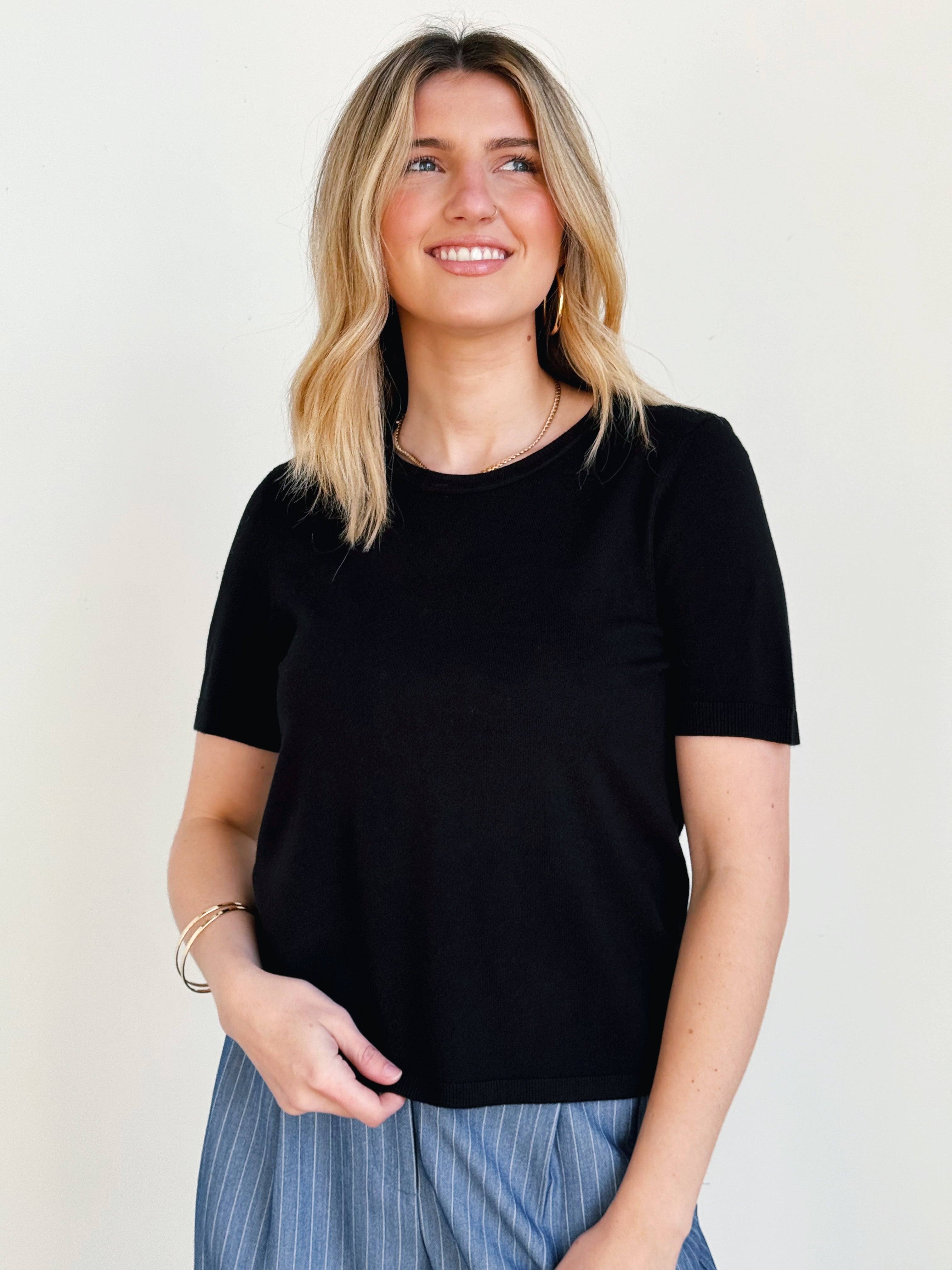 McKenzie Sweater - BLACK - willows clothing SWEATER