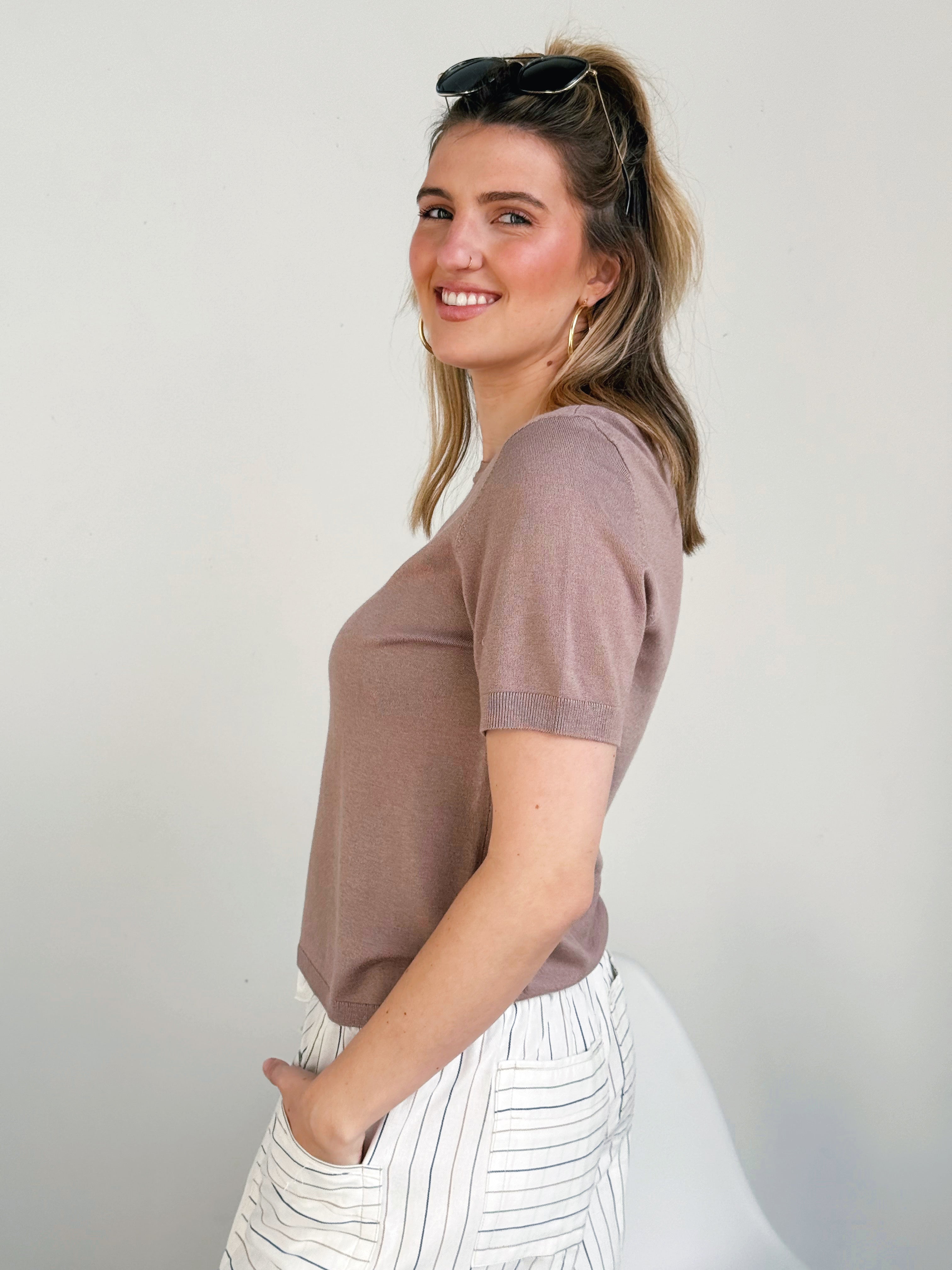 McKenzie Sweater - MOCHA - willows clothing SWEATER