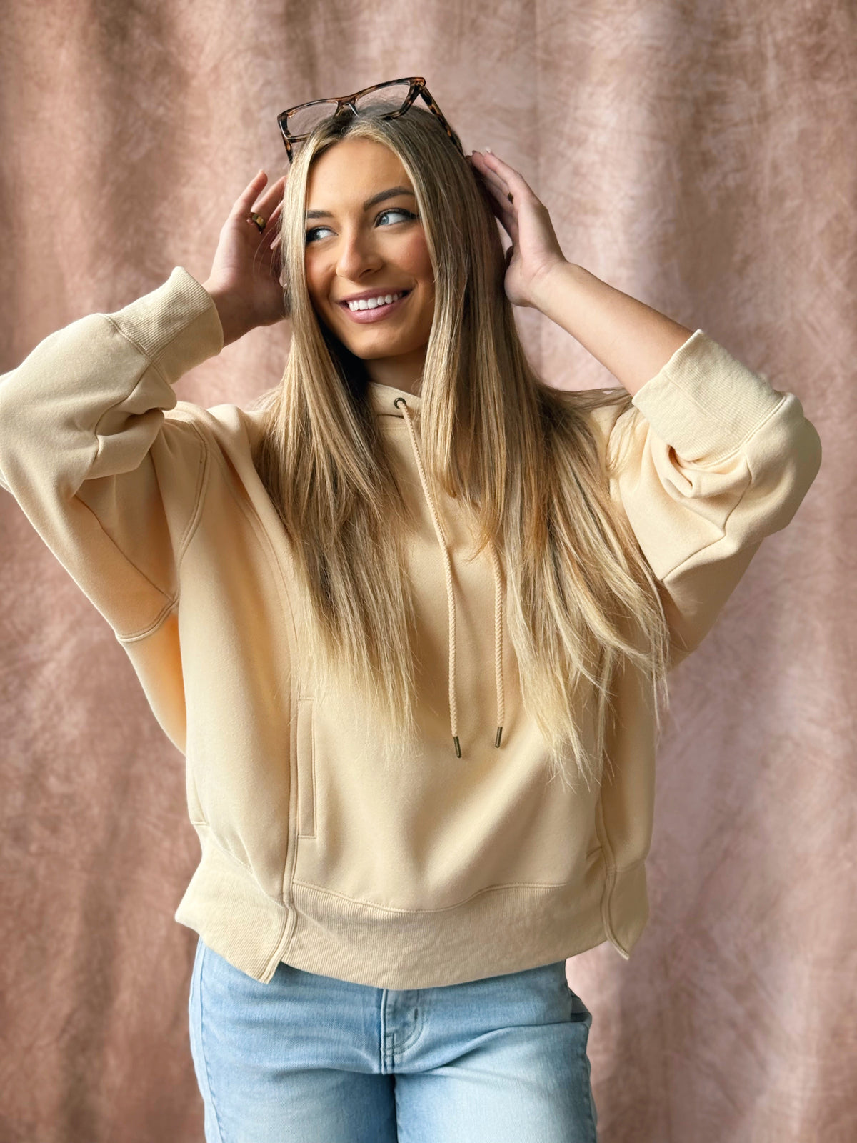 Meet Me by the Fruit Stand Hoodie - CREAM - willows clothing SWEATSHIRT