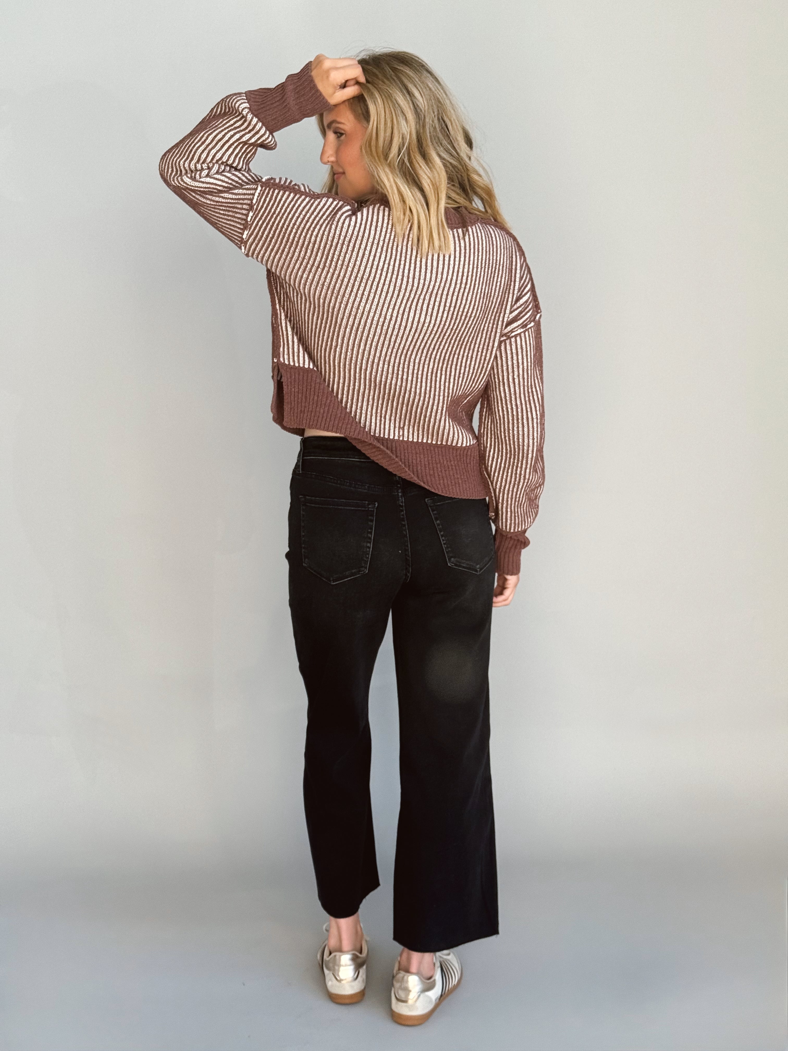 Melanie Sweater - CHOCOLATE - willows clothing SWEATER