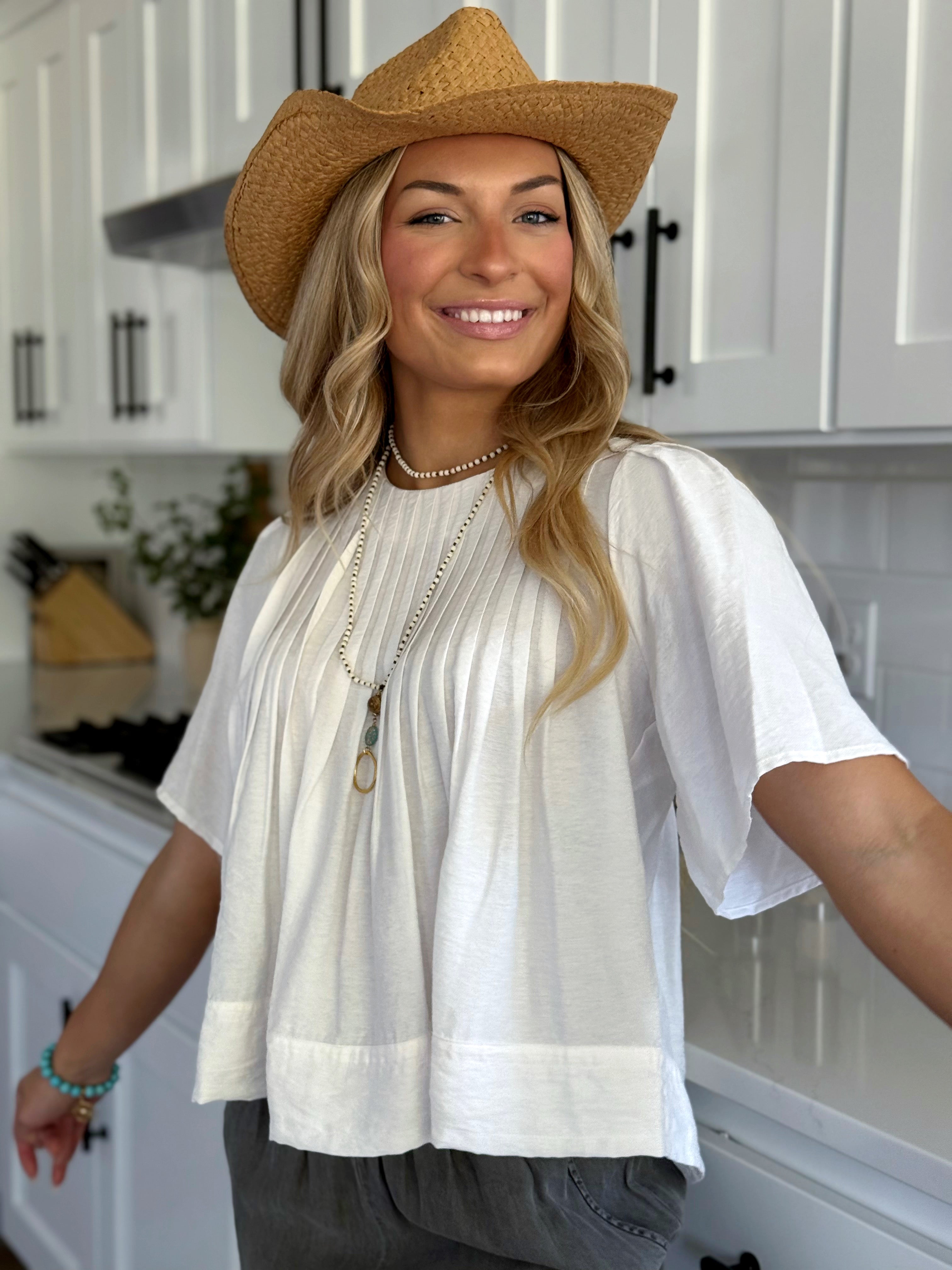 Micah Blouse - WHITE - willows clothing BLOUSE